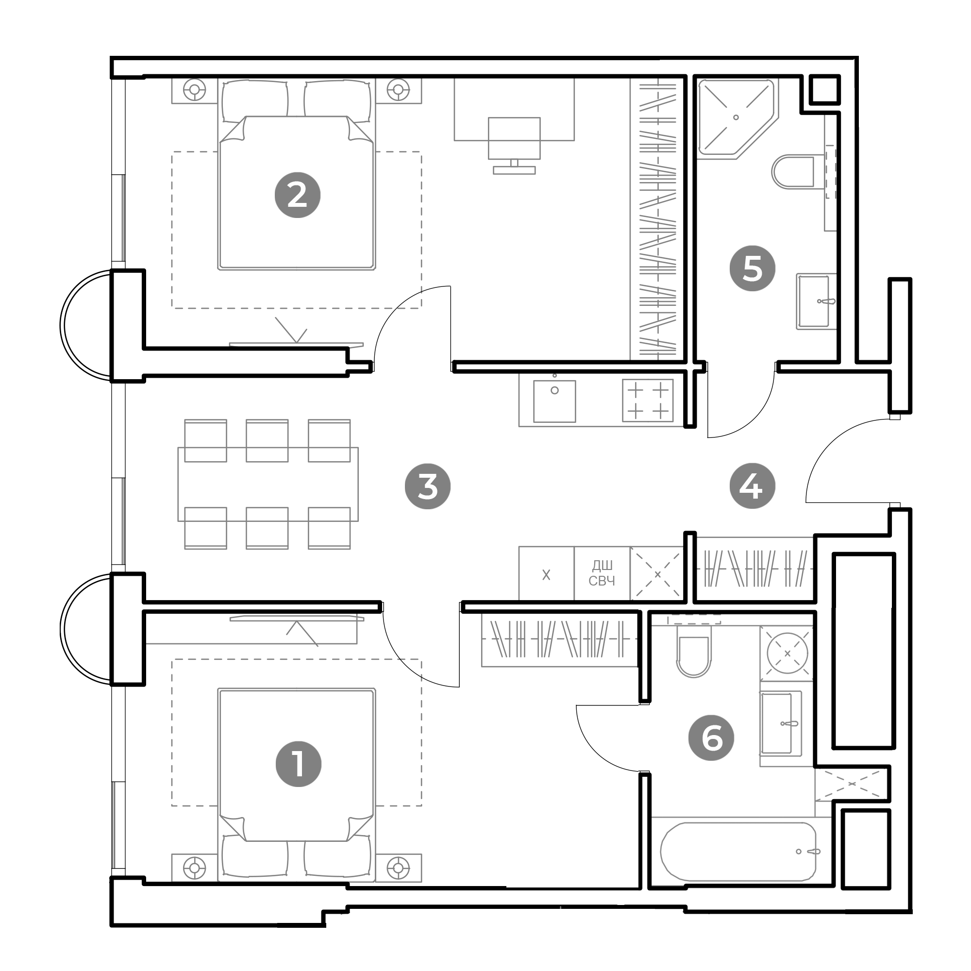 2 комн. квартира, 65.2 м², 9 этаж 