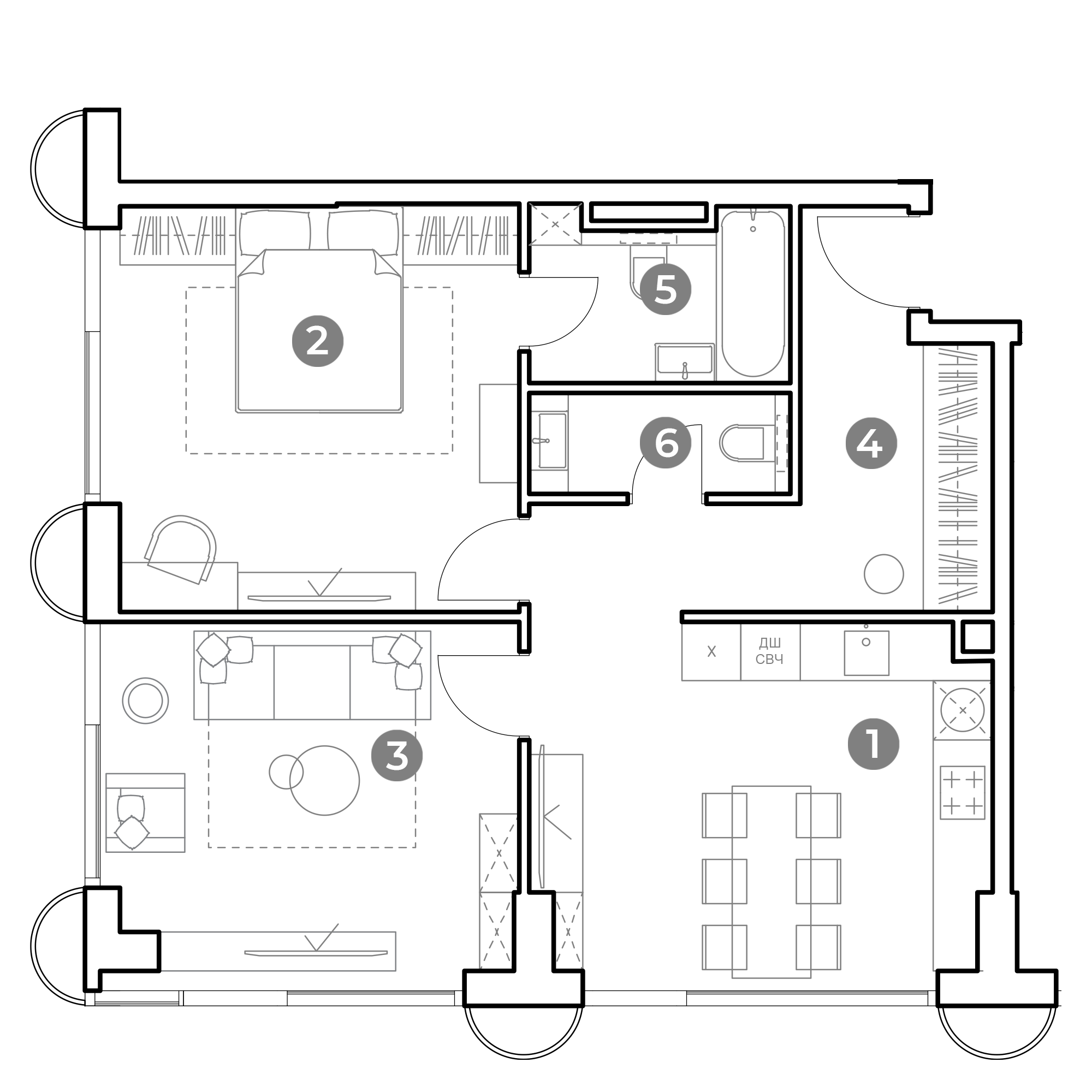 3 комн. квартира, 67.3 м², 3 этаж 