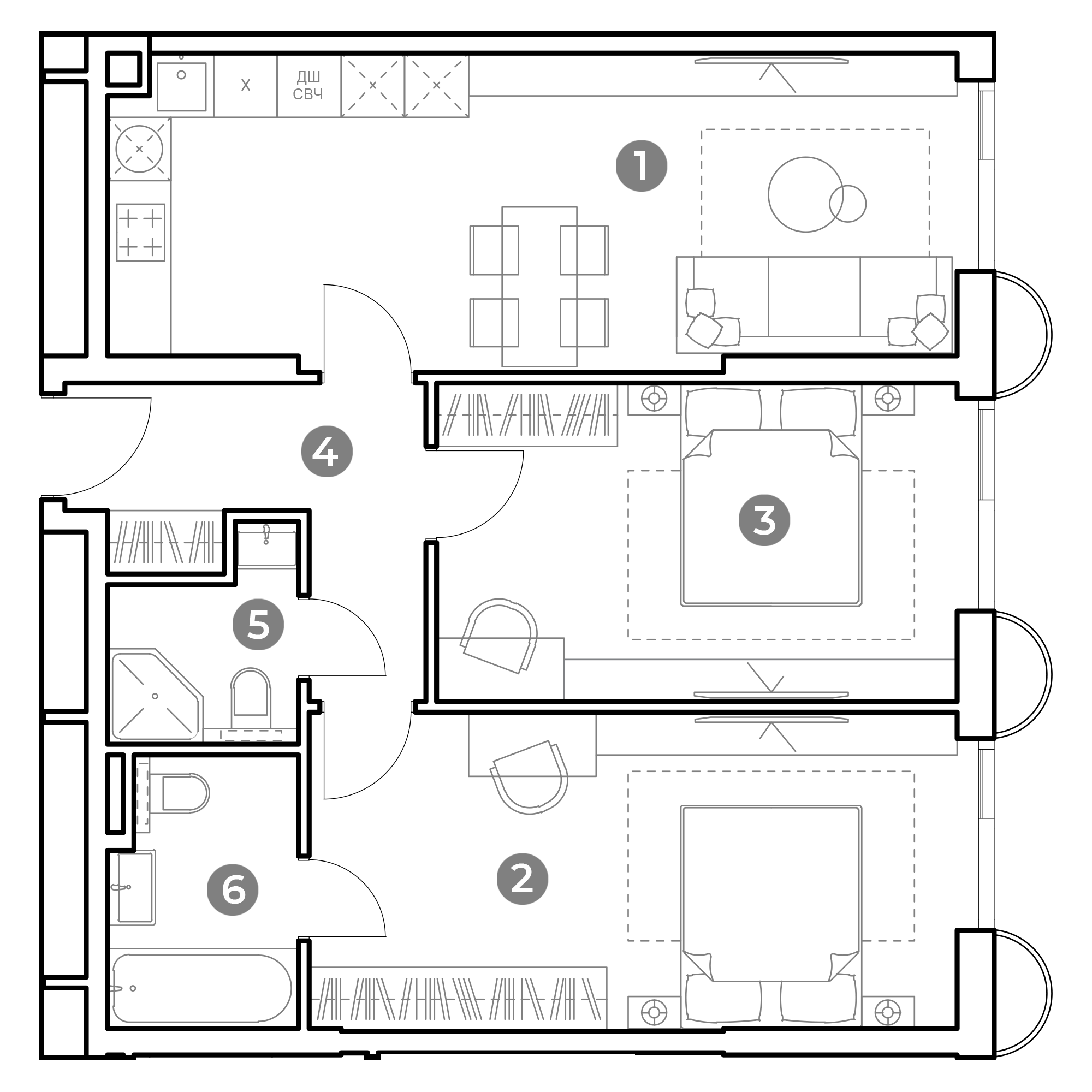 3 комн. квартира, 71.3 м², 4 этаж 