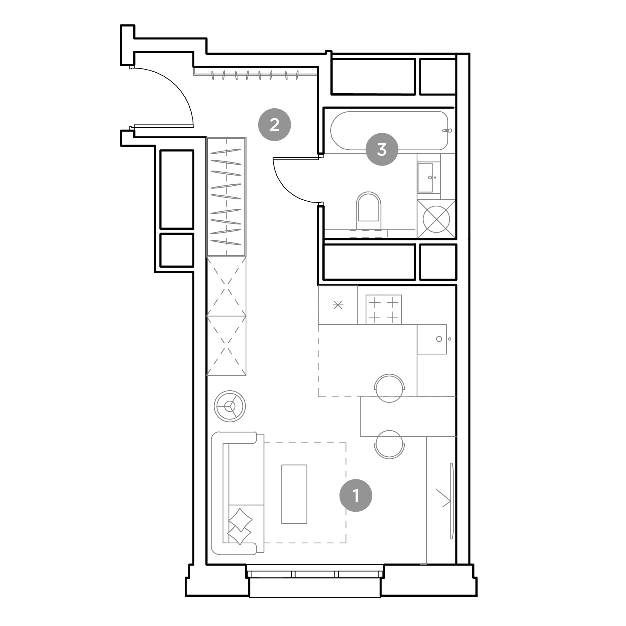студия, 27.2 м², 24 этаж 