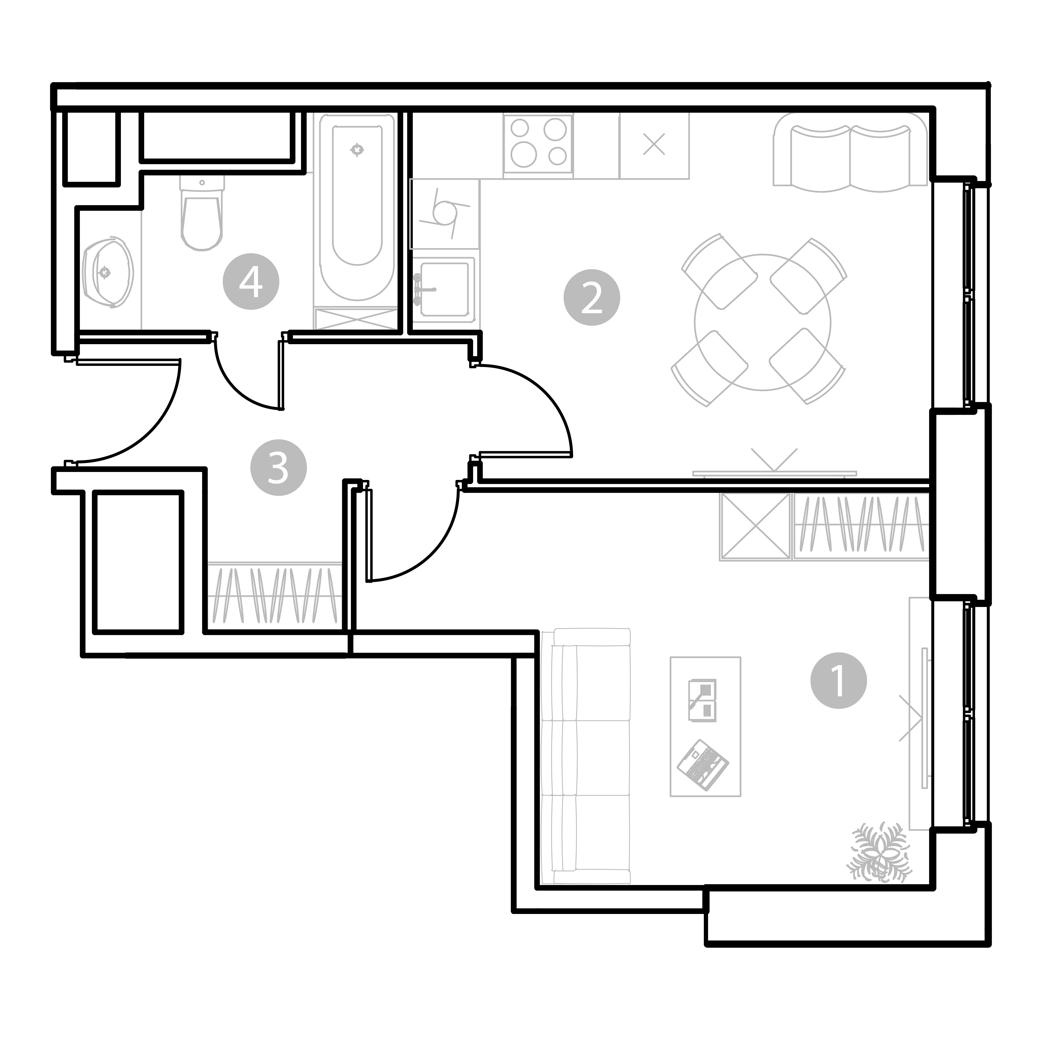 1 комн. квартира, 38.1 м², 4 этаж 