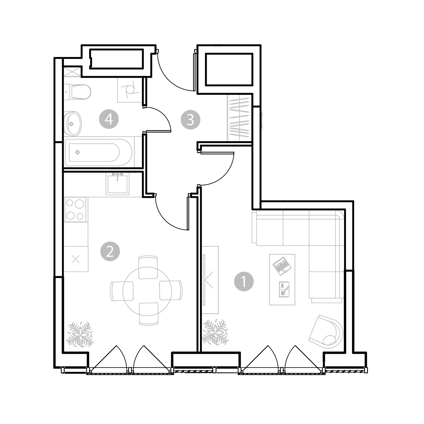 1 комн. квартира, 37.6 м², 14 этаж 