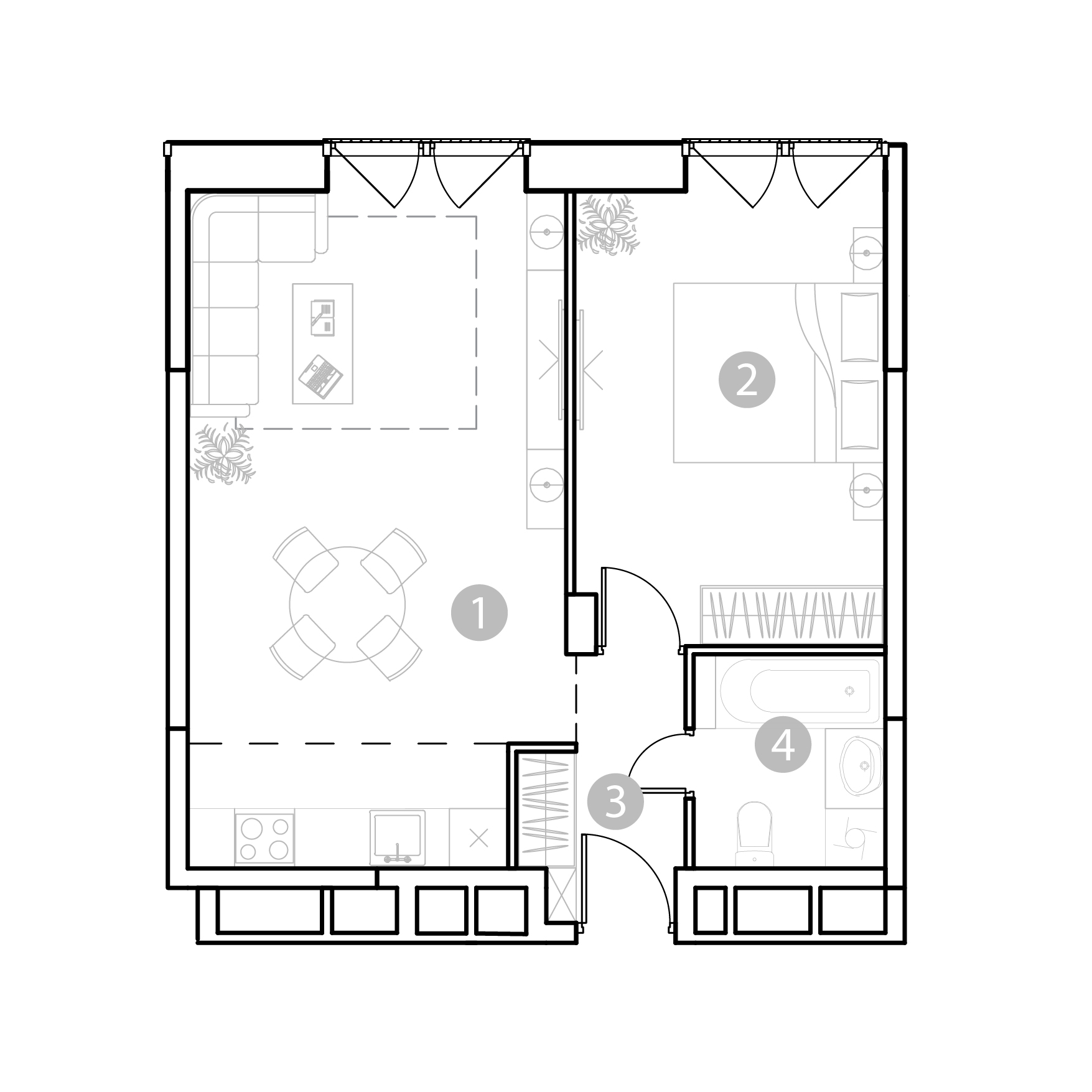 2 комн. квартира, 48.7 м², 6 этаж 