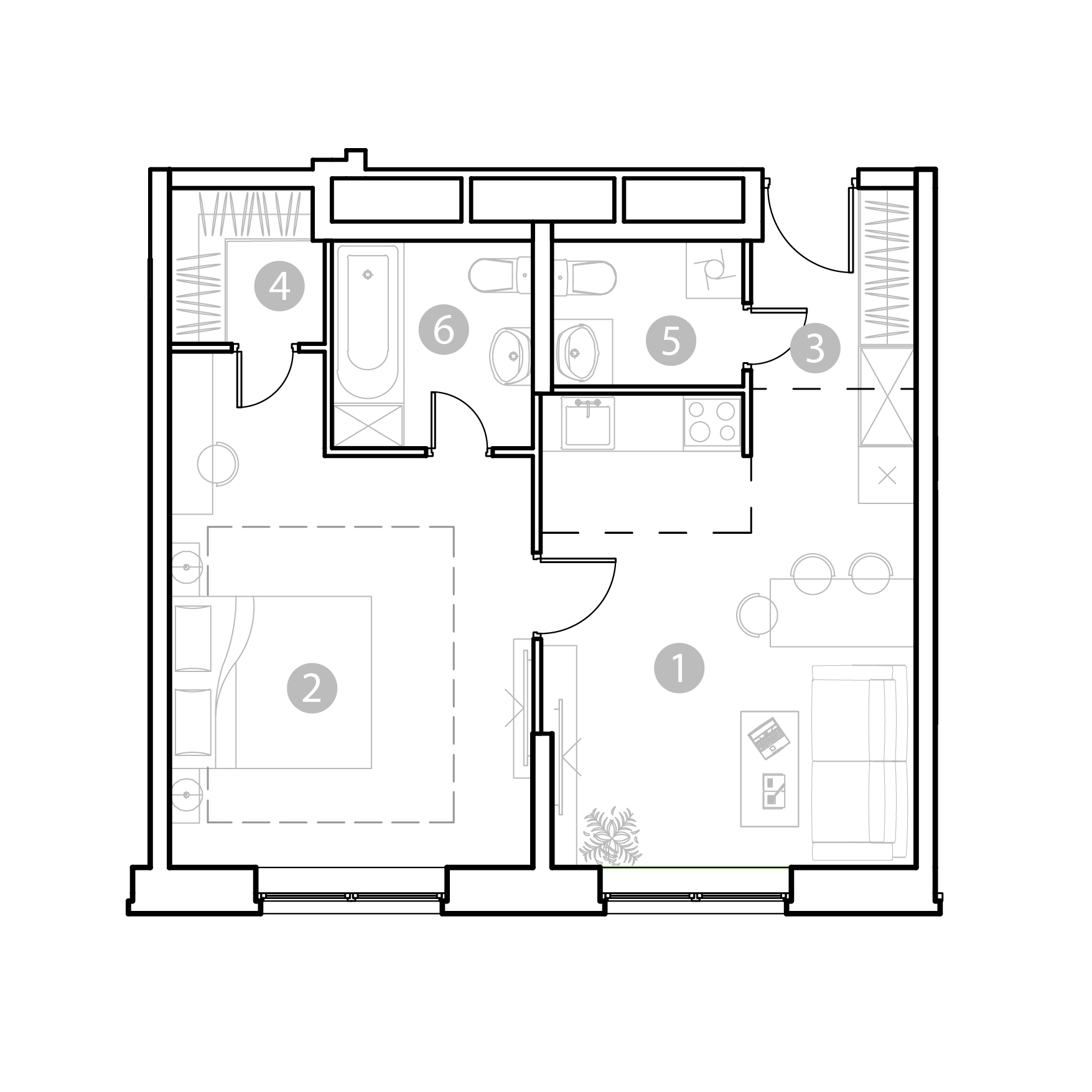 2 комн. квартира, 51.3 м², 9 этаж 