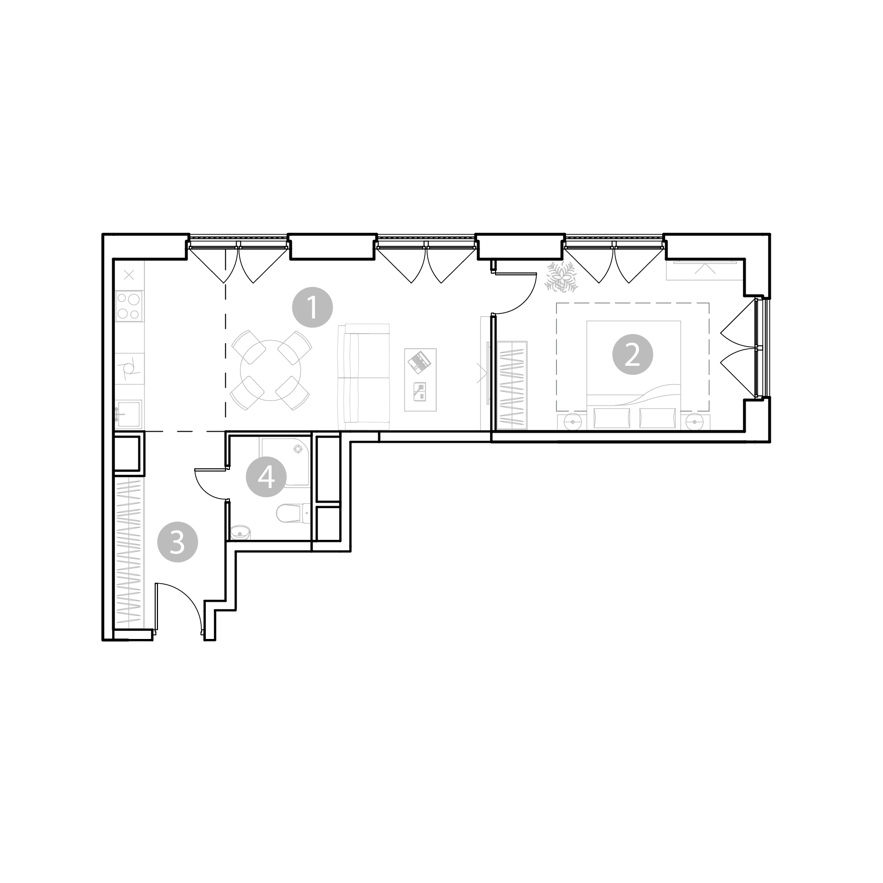 2 комн. квартира, 51.9 м², 6 этаж 