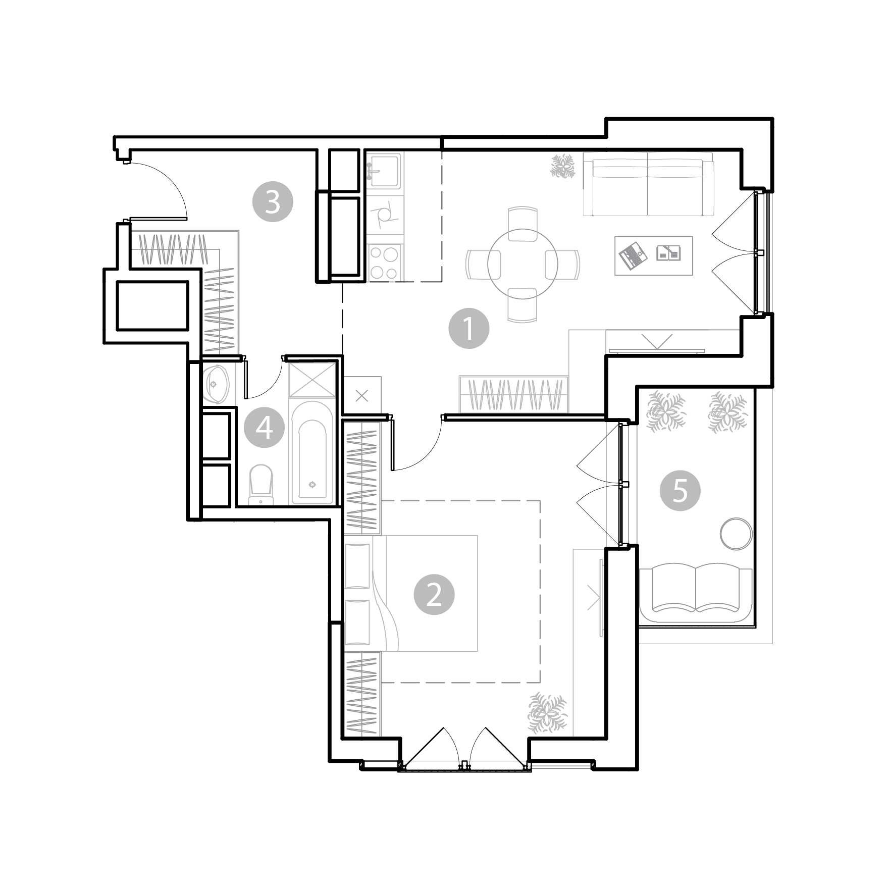 2 комн. квартира, 63.2 м², 8 этаж 