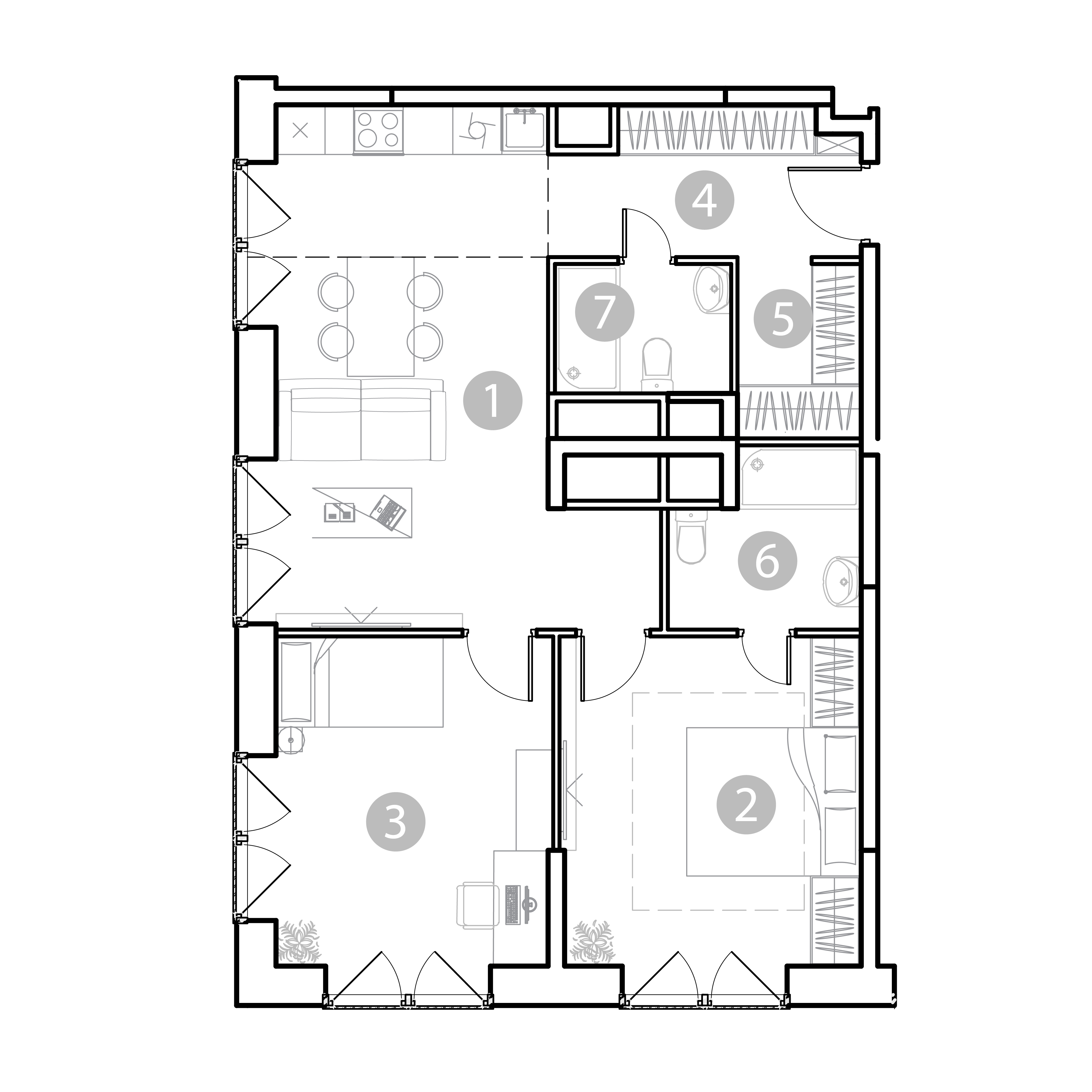 3 комн. квартира, 72 м², 16 этаж 