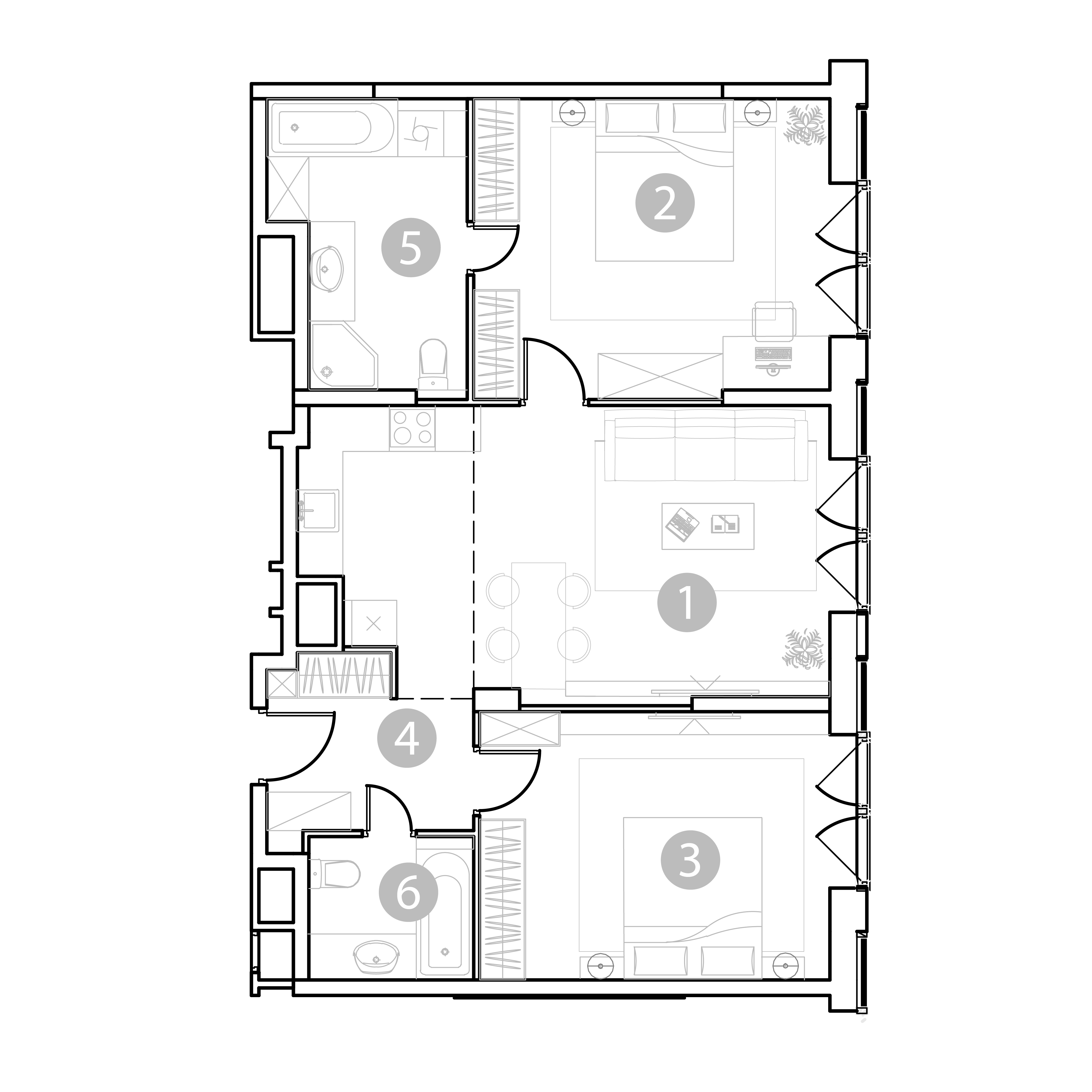 3 комн. квартира, 79.8 м², 17 этаж 