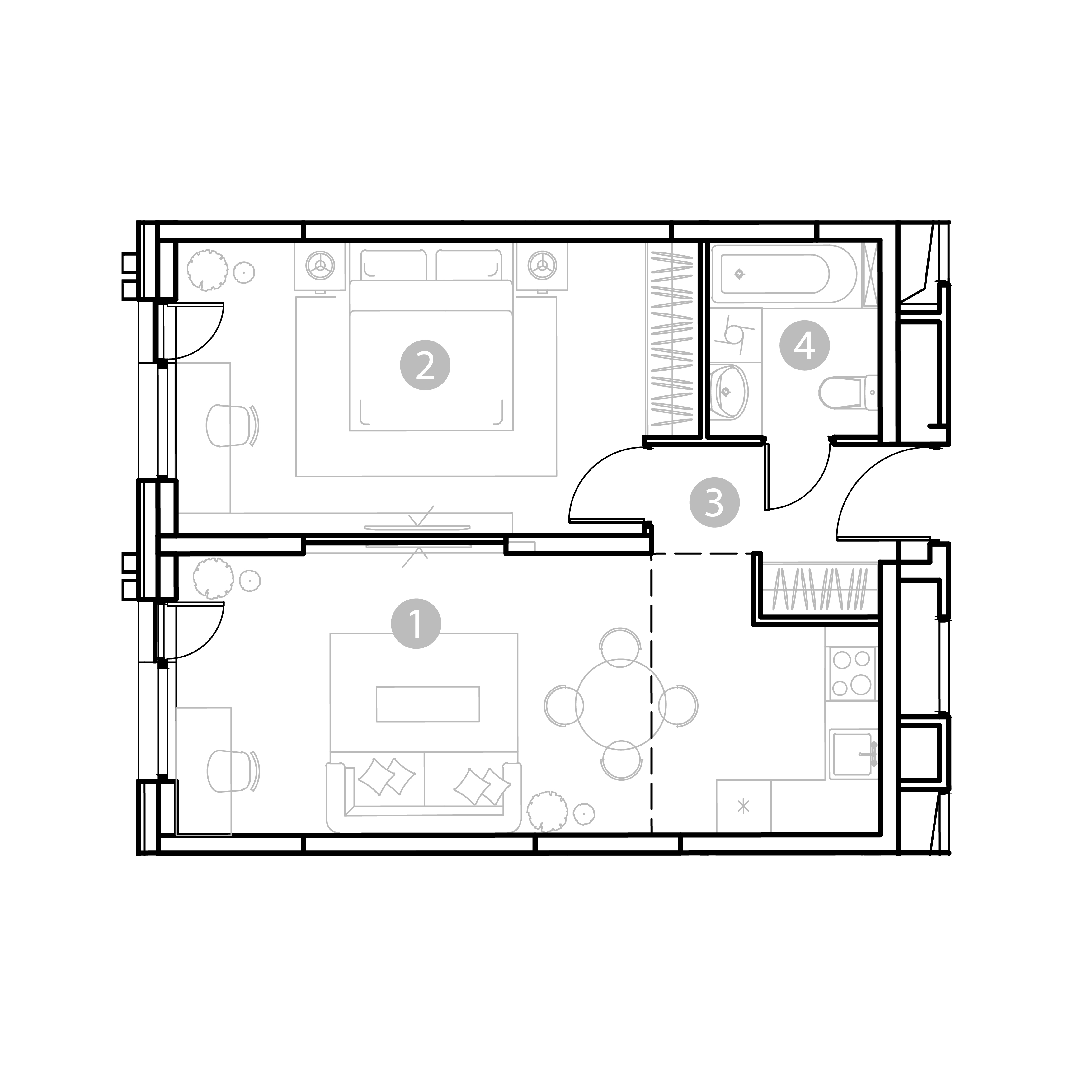 2 комн. квартира, 49.9 м², 15 этаж 
