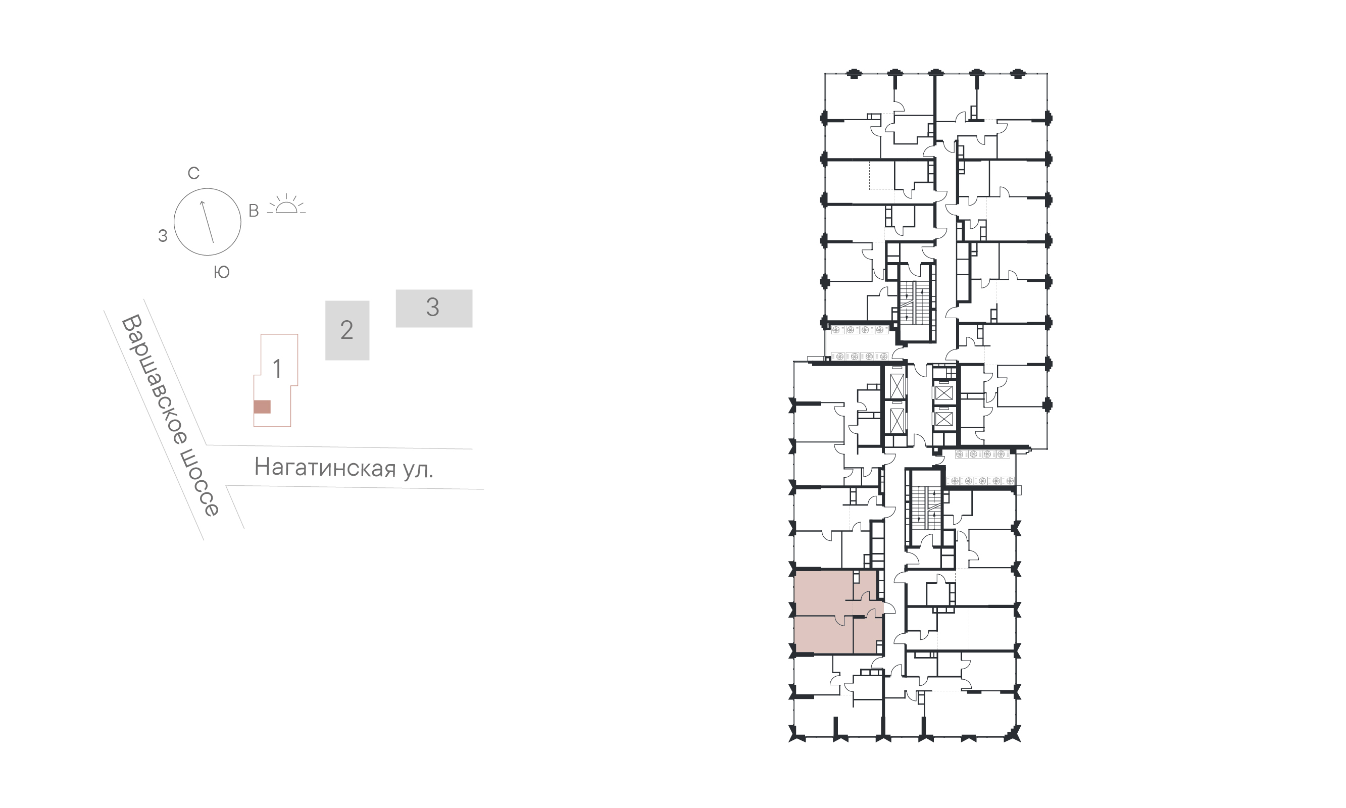 1 комн. квартира, 51 м², 20 этаж 