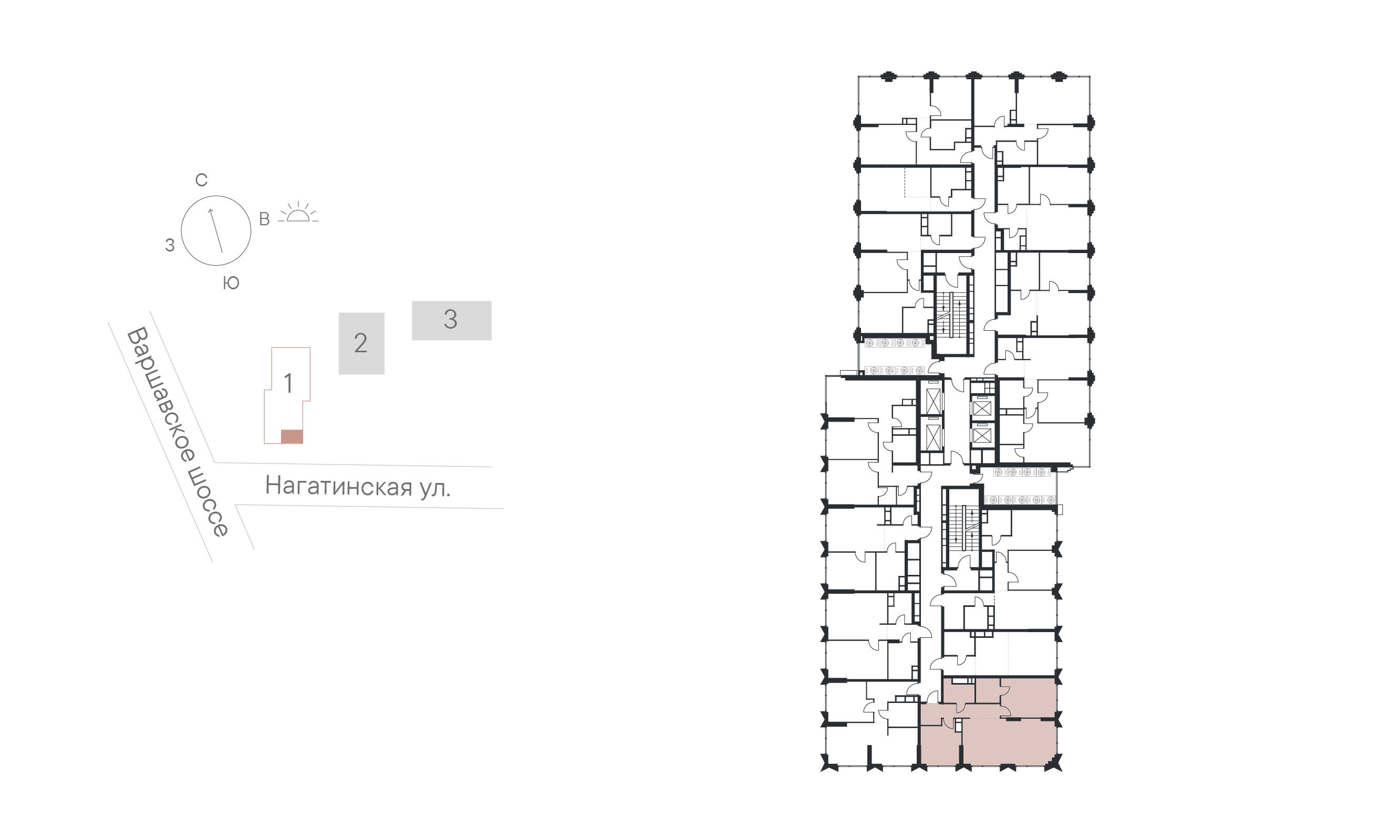 2 комн. квартира, 75 м², 20 этаж 