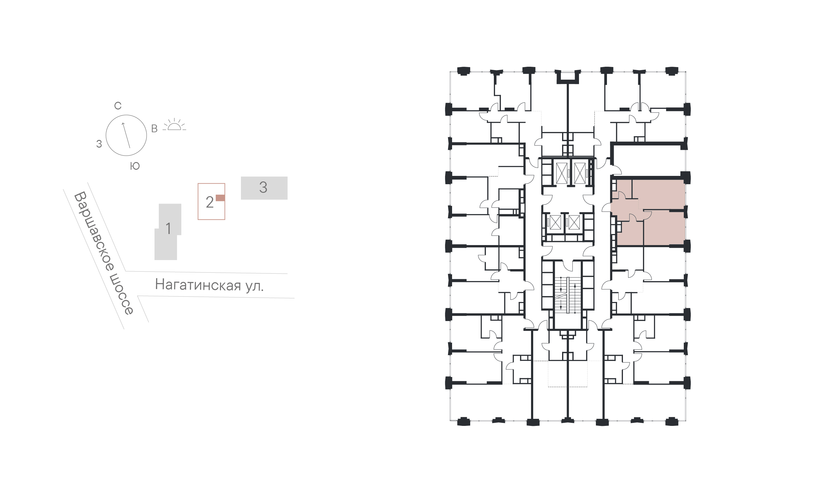 1 комн. квартира, 46 м², 26 этаж 