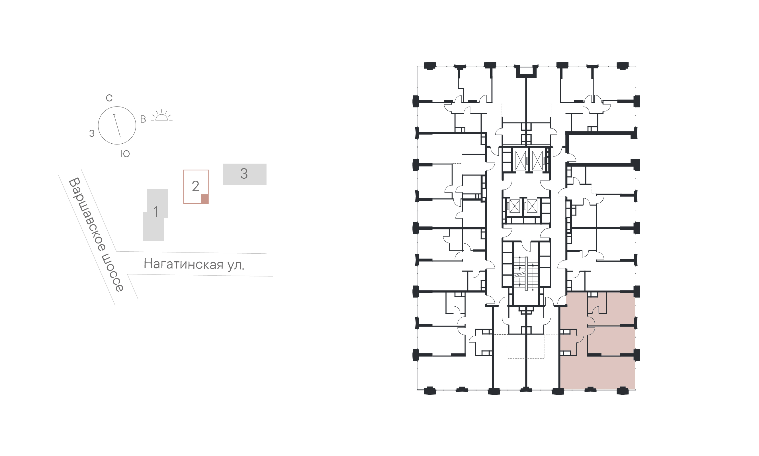 2 комн. квартира, 80 м², 4 этаж 