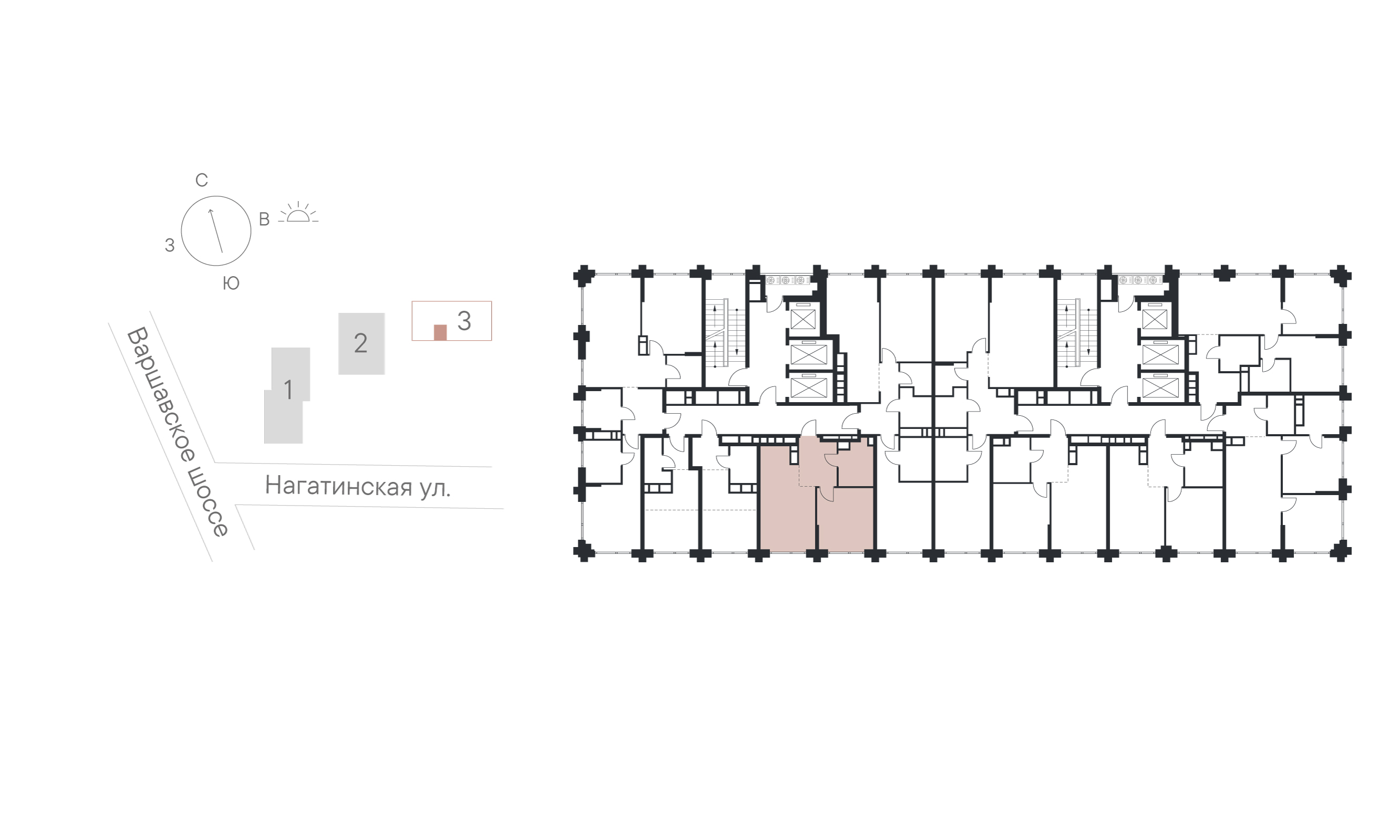 1 комн. квартира, 40 м², 19 этаж 