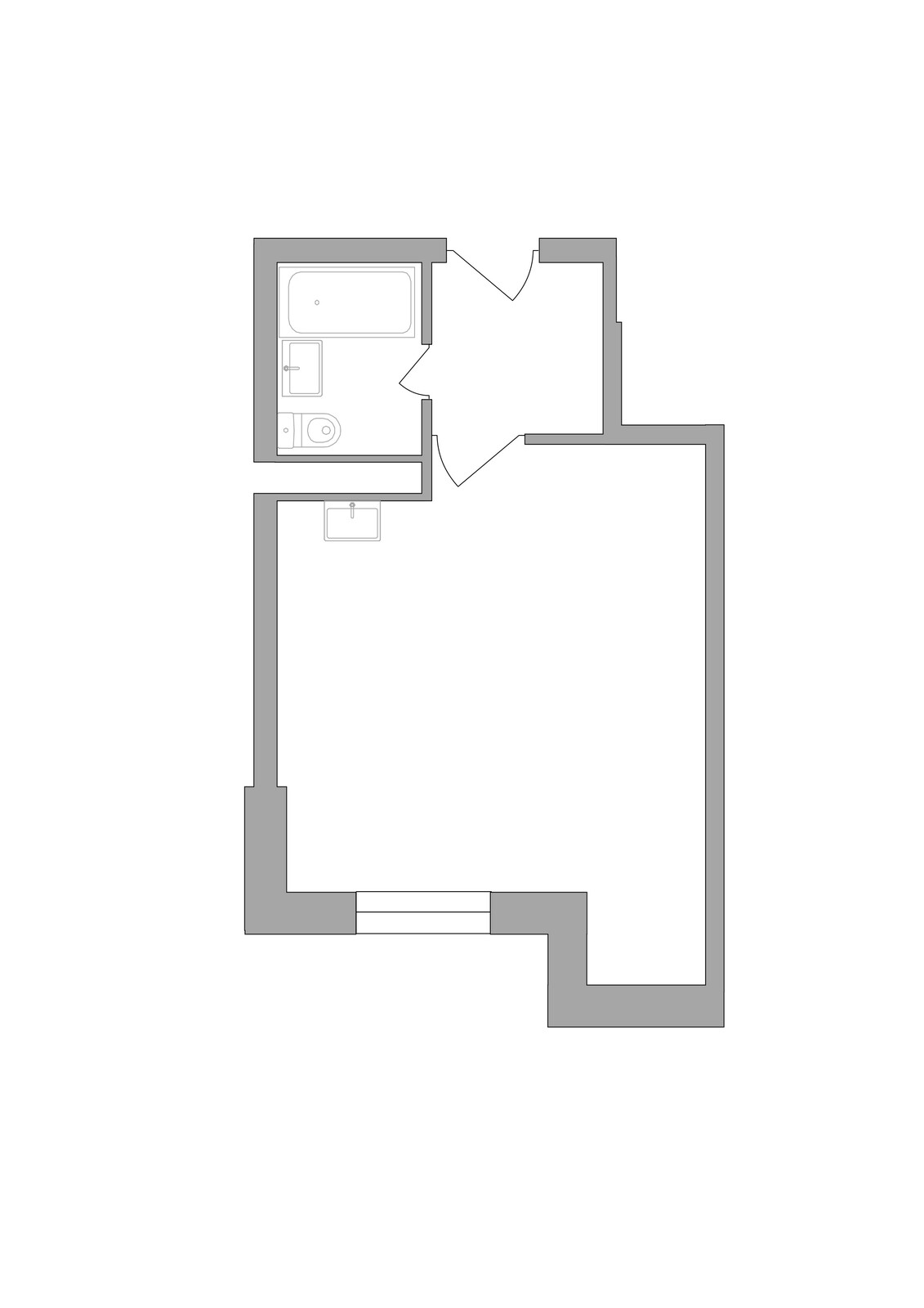 студия, 33.4 м², 1 этаж 