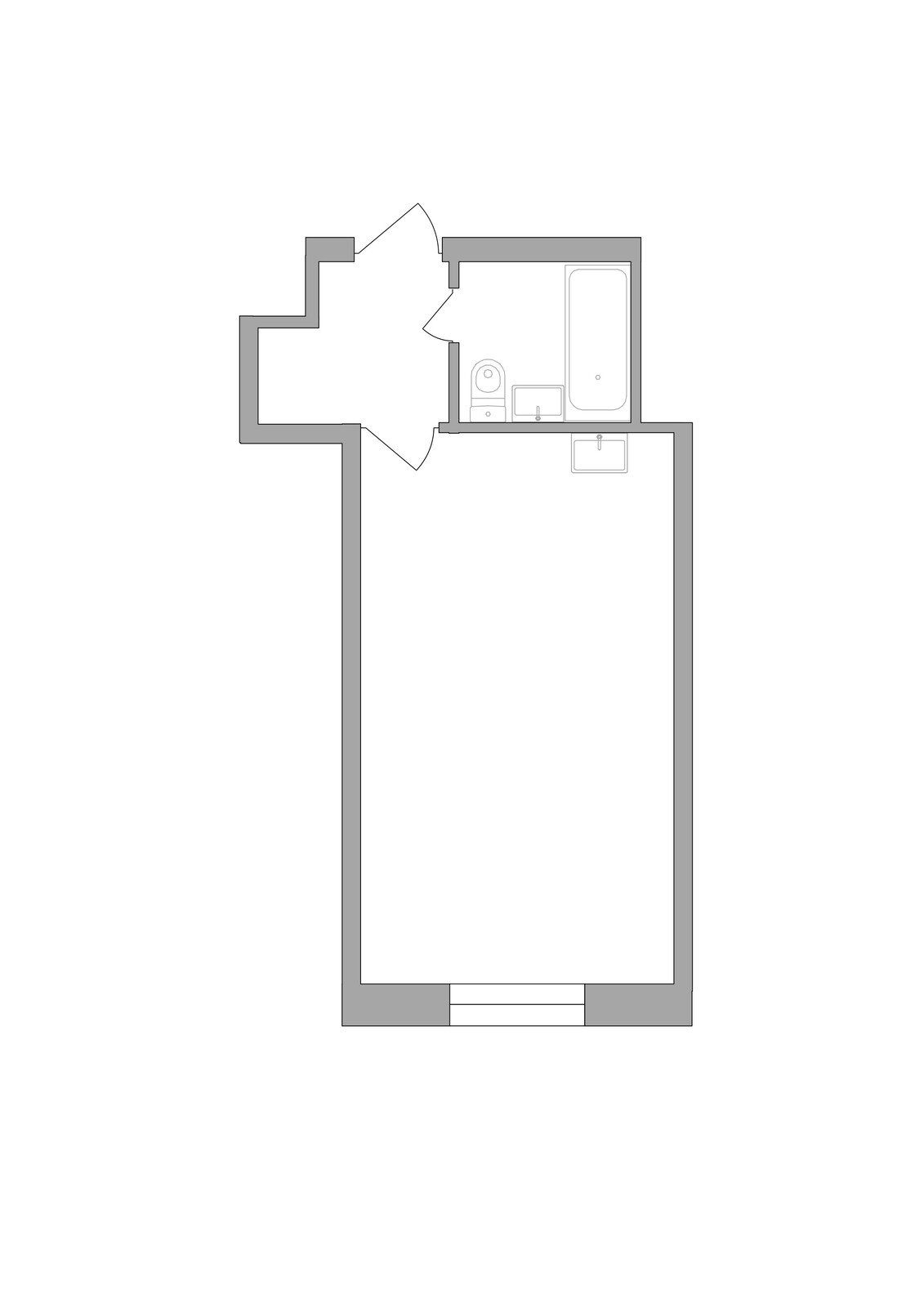 студия, 28.5 м², 1 этаж 