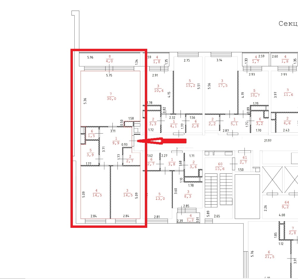 3 комн. квартира, 79.9 м², 10 этаж  (из 25)