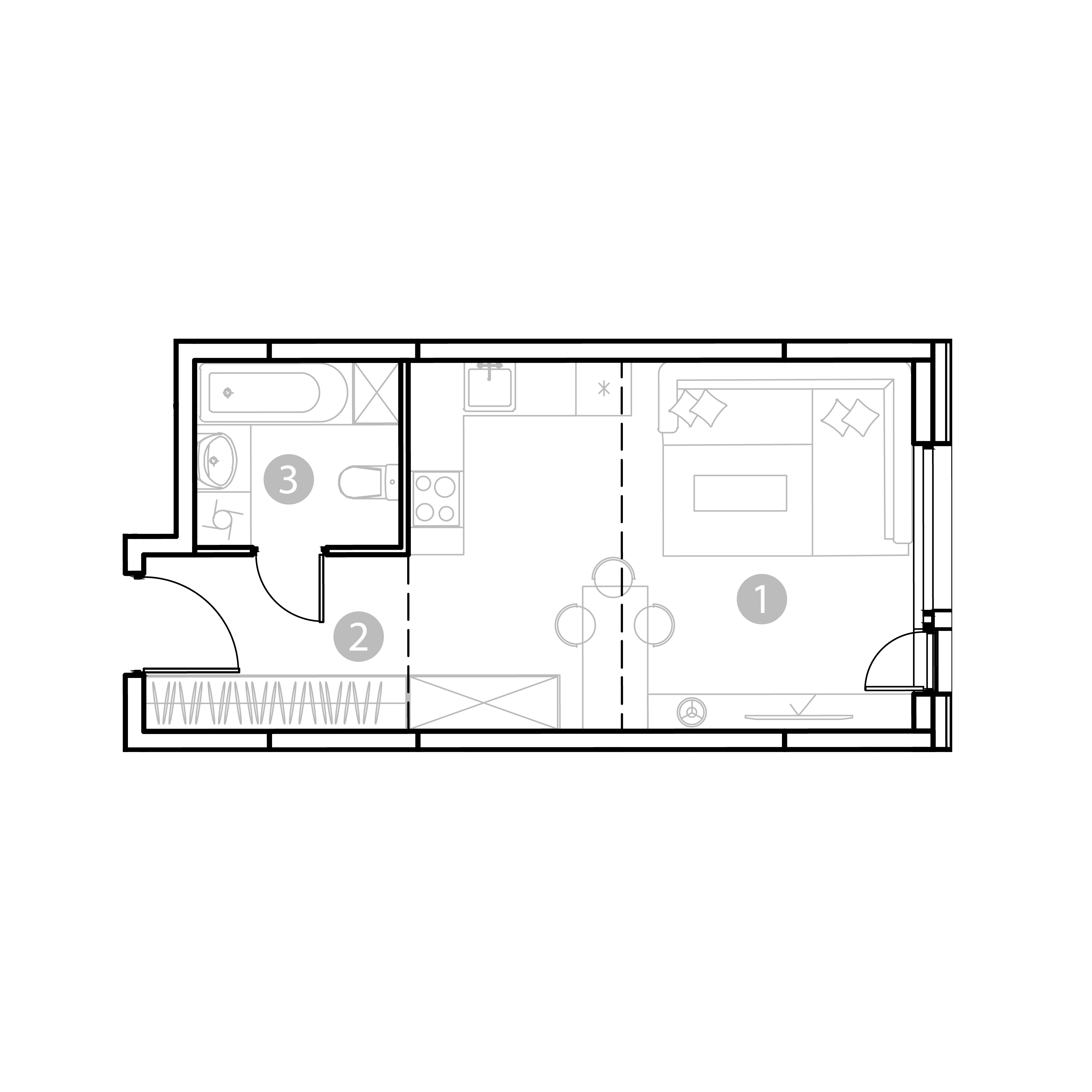 студия, 31.6 м², 17 этаж 