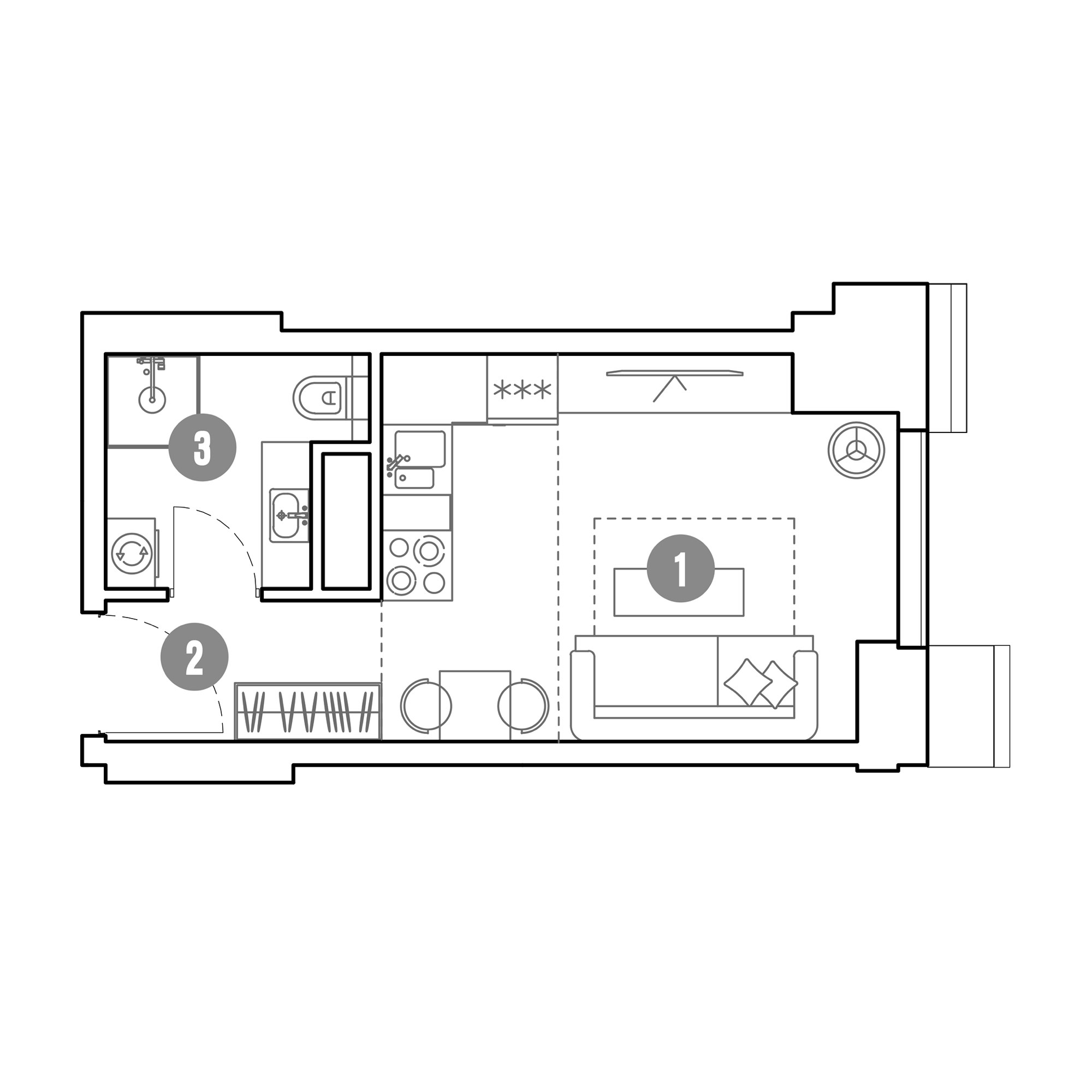 студия, 20.4 м², 9 этаж 