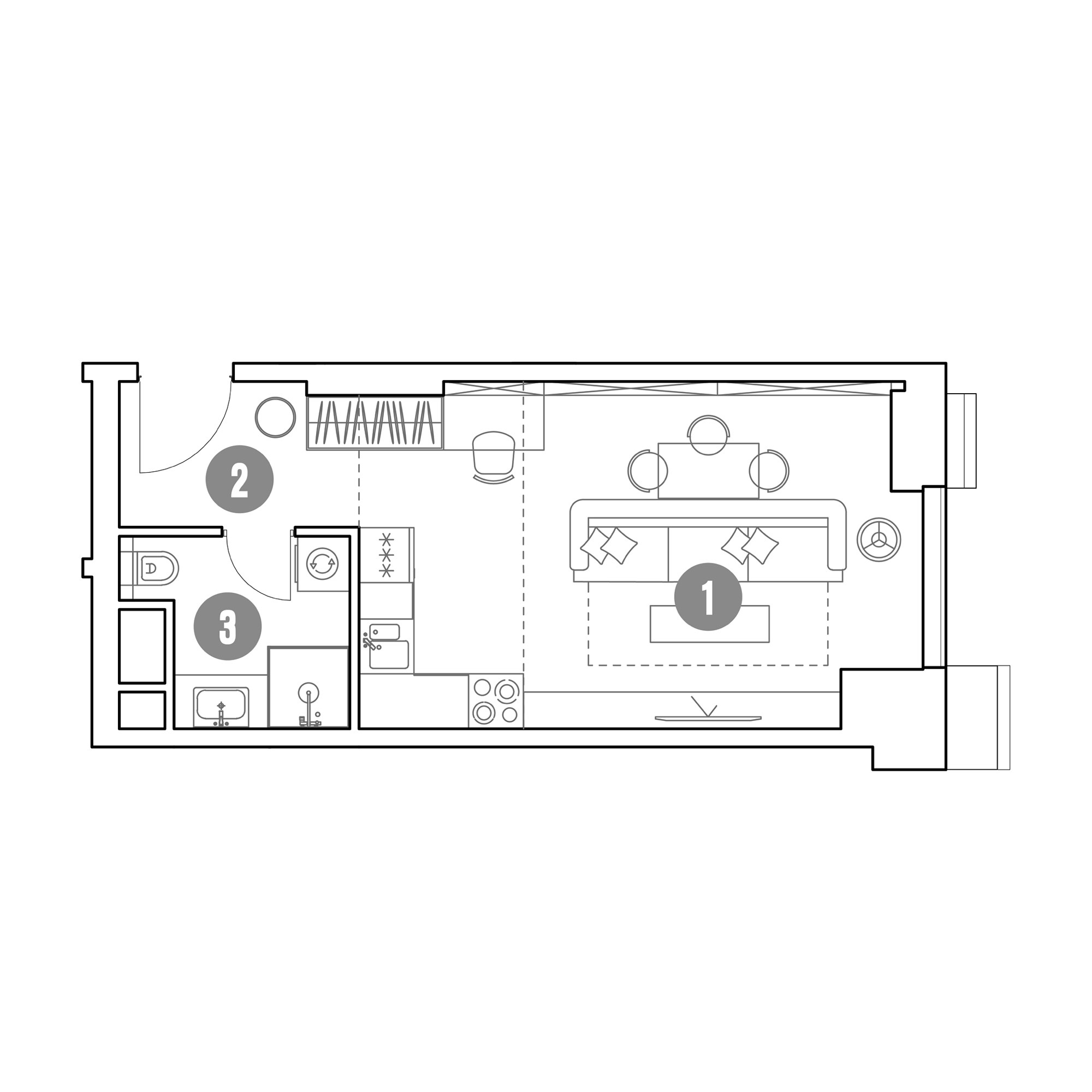 студия, 31.1 м², 17 этаж 