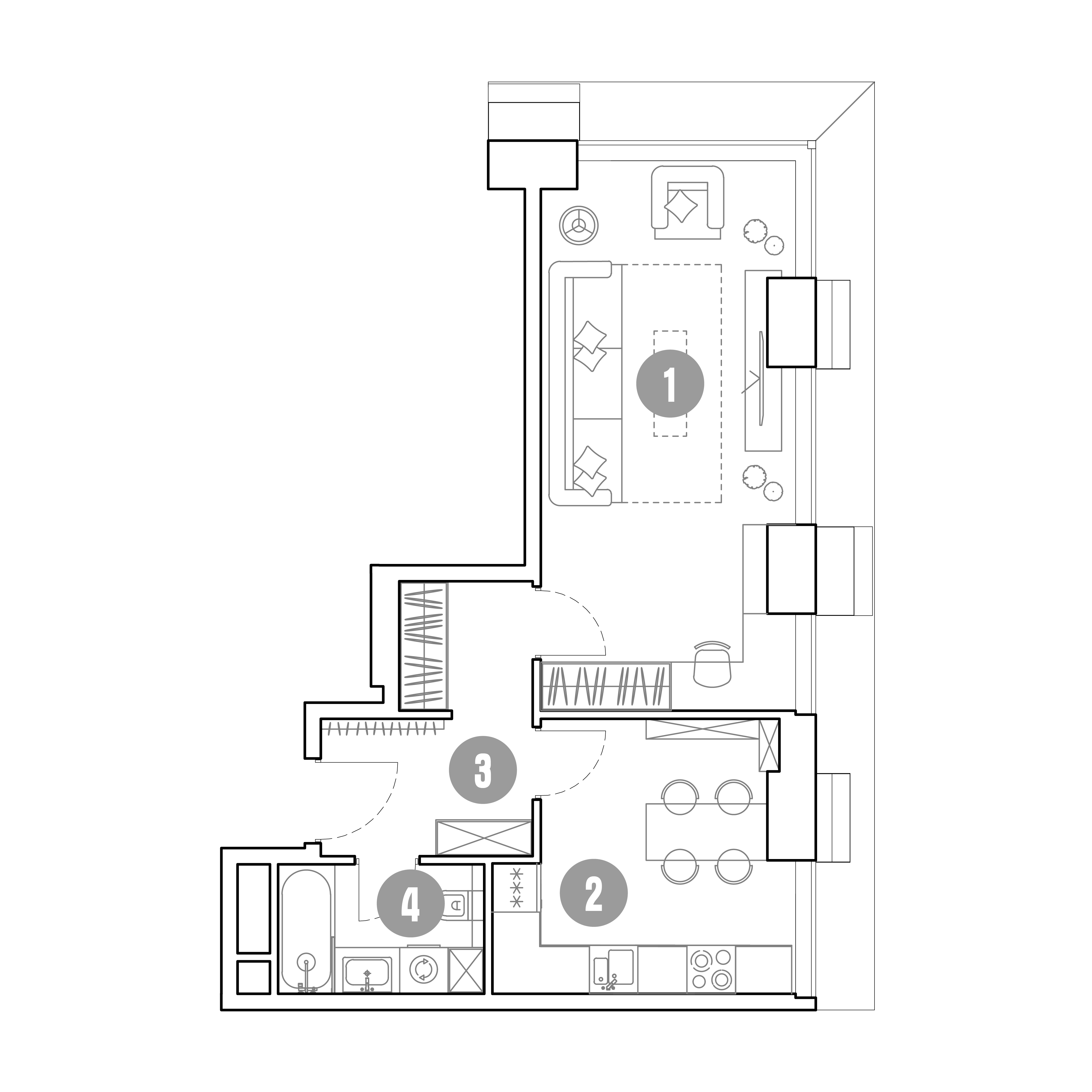 1 комн. квартира, 43 м², 8 этаж 