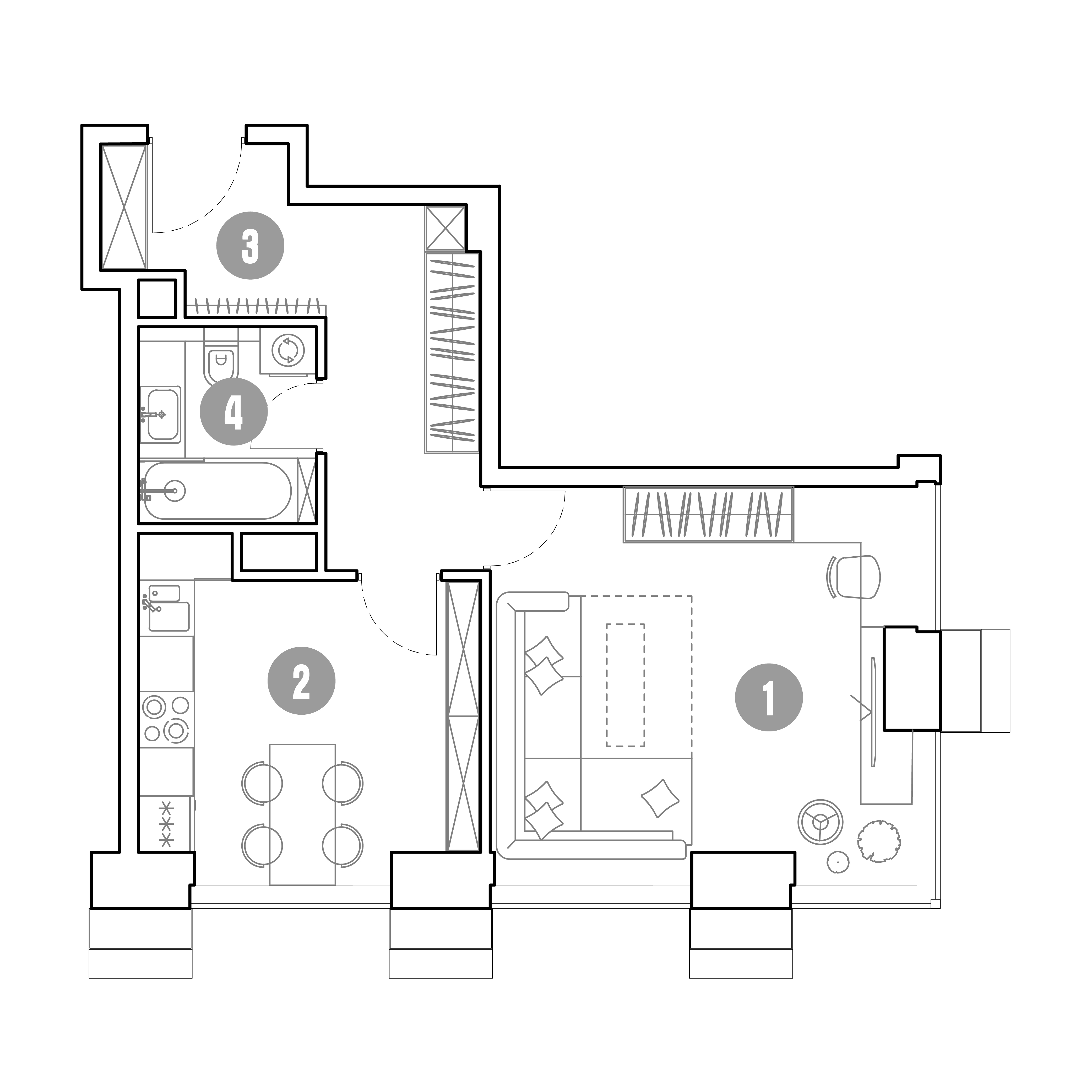 1 комн. квартира, 44.5 м², 9 этаж 