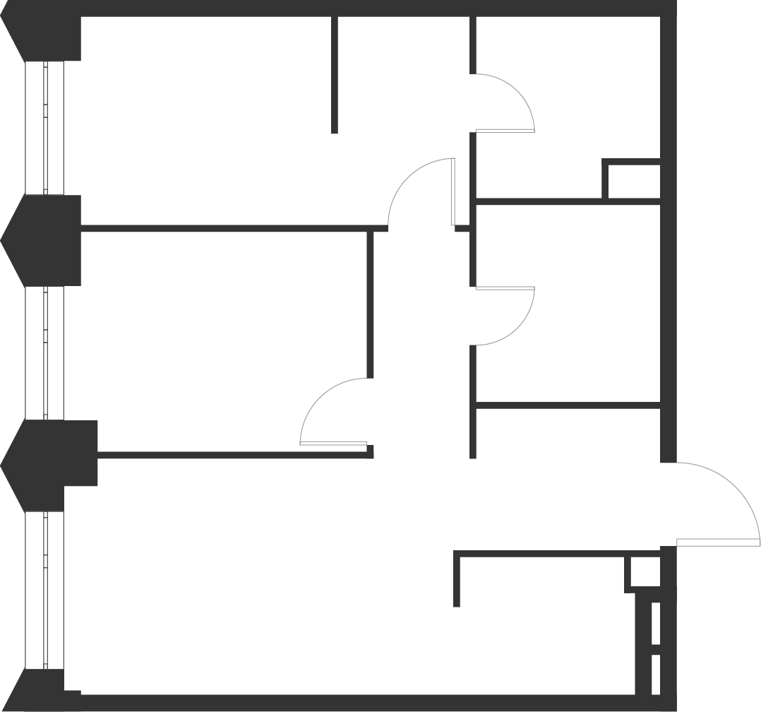 2 комн. квартира, 55.6 м², 11 этаж  (из 40)