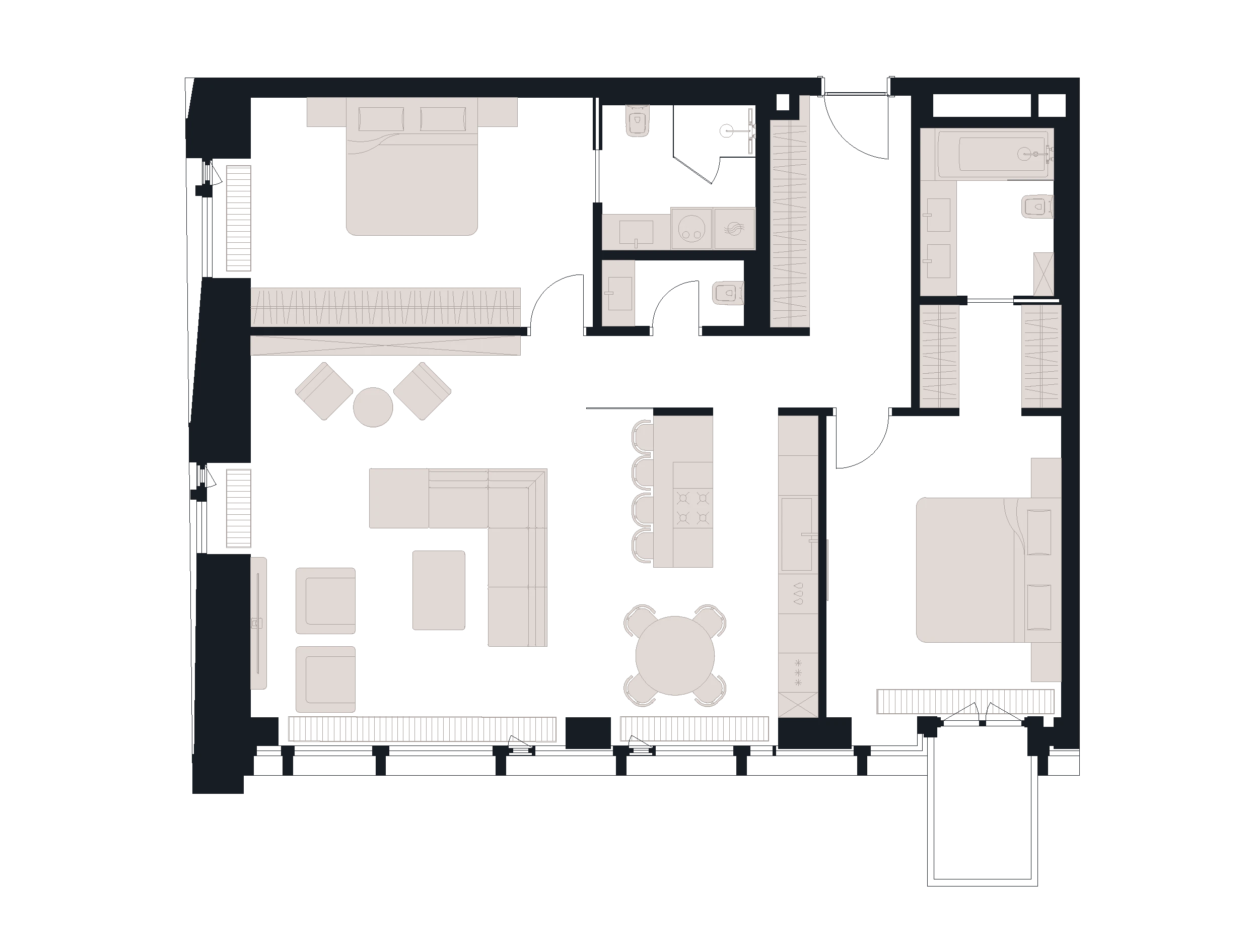3 комн. квартира, 116.9 м², 10 этаж 
