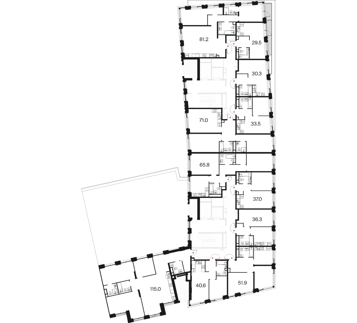 3 комн. квартира, 115 м², 3 этаж  (из 18)