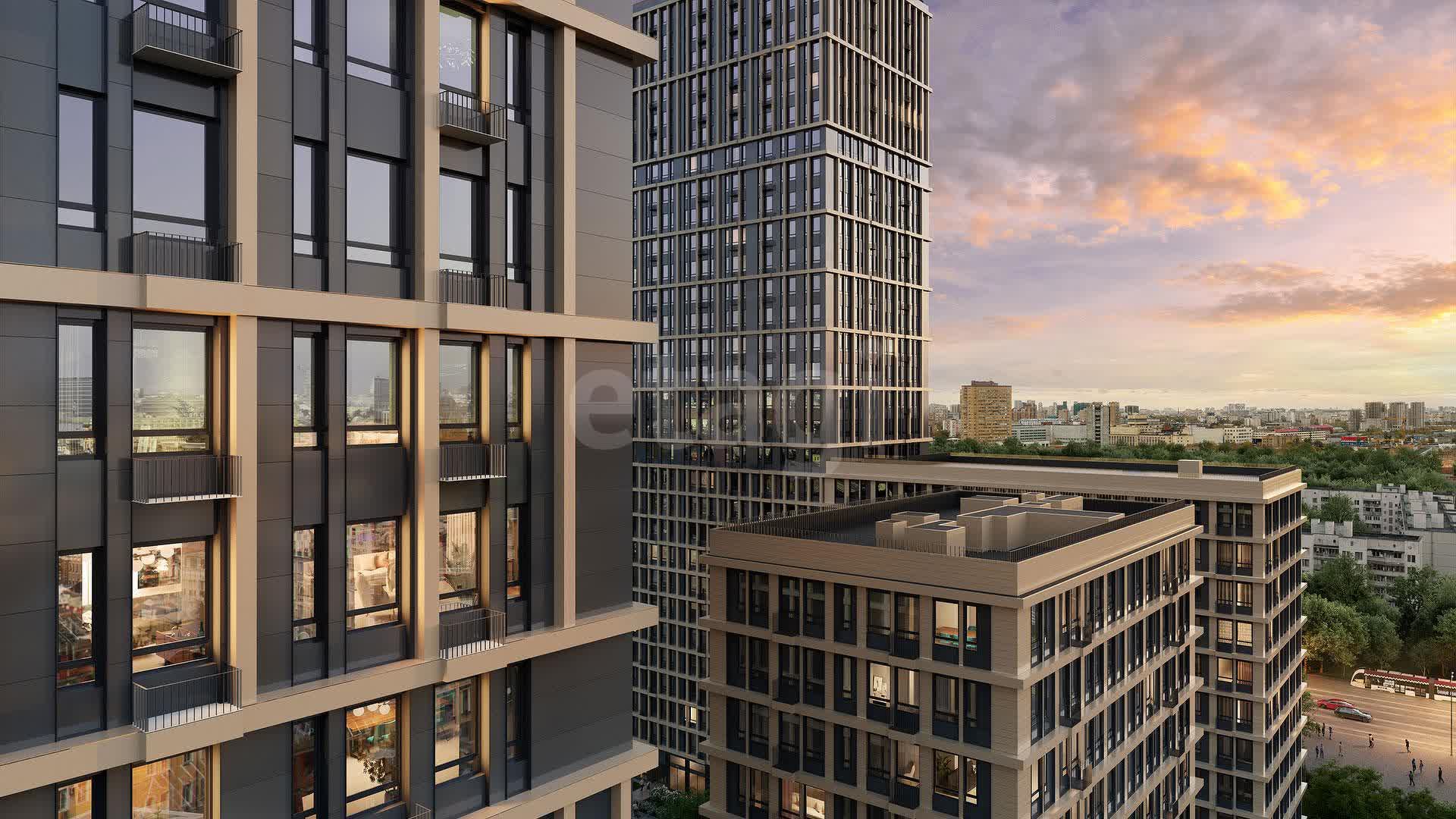 3 комн. квартира, 56 м², 21 этаж 