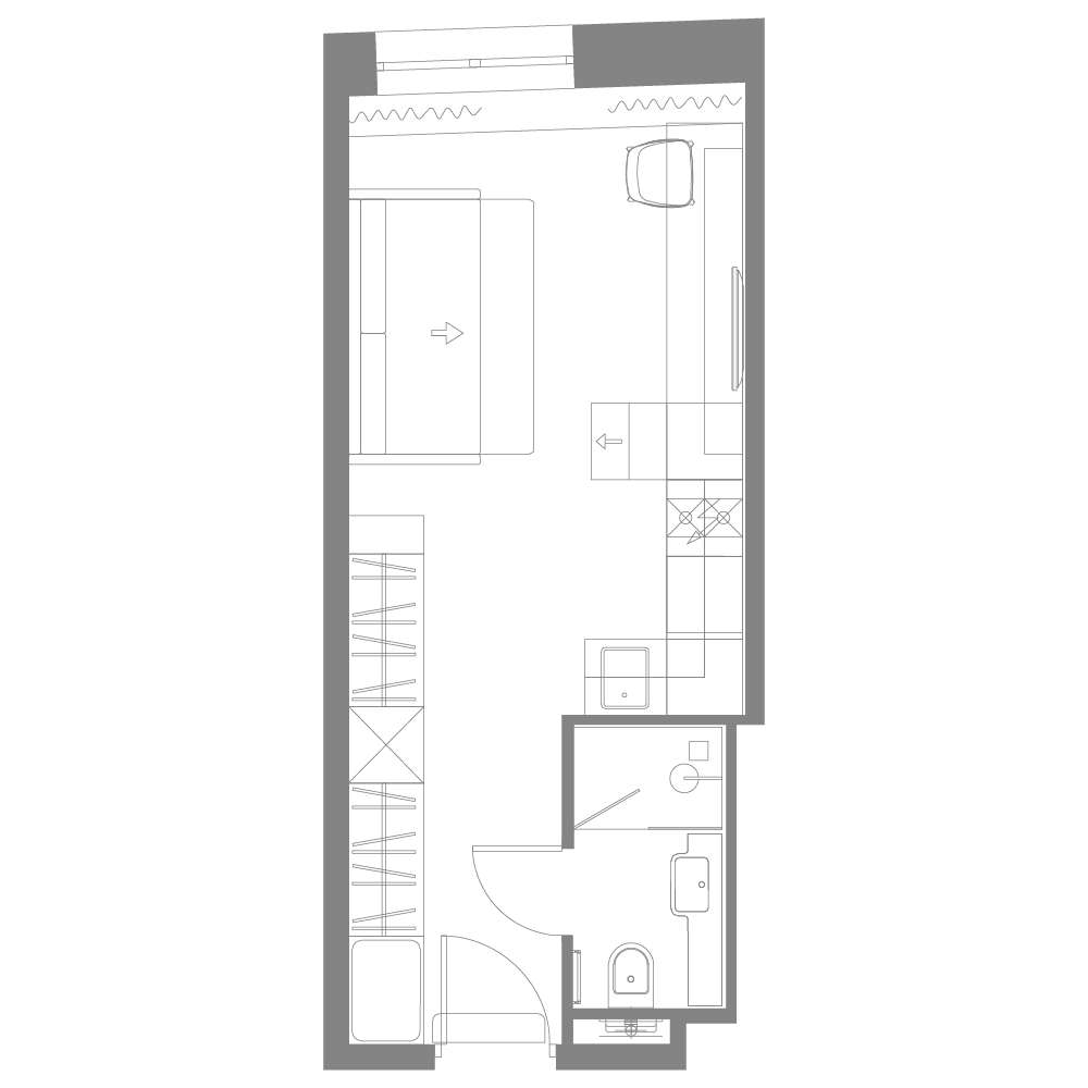 студия, 22.1 м², 11 этаж 