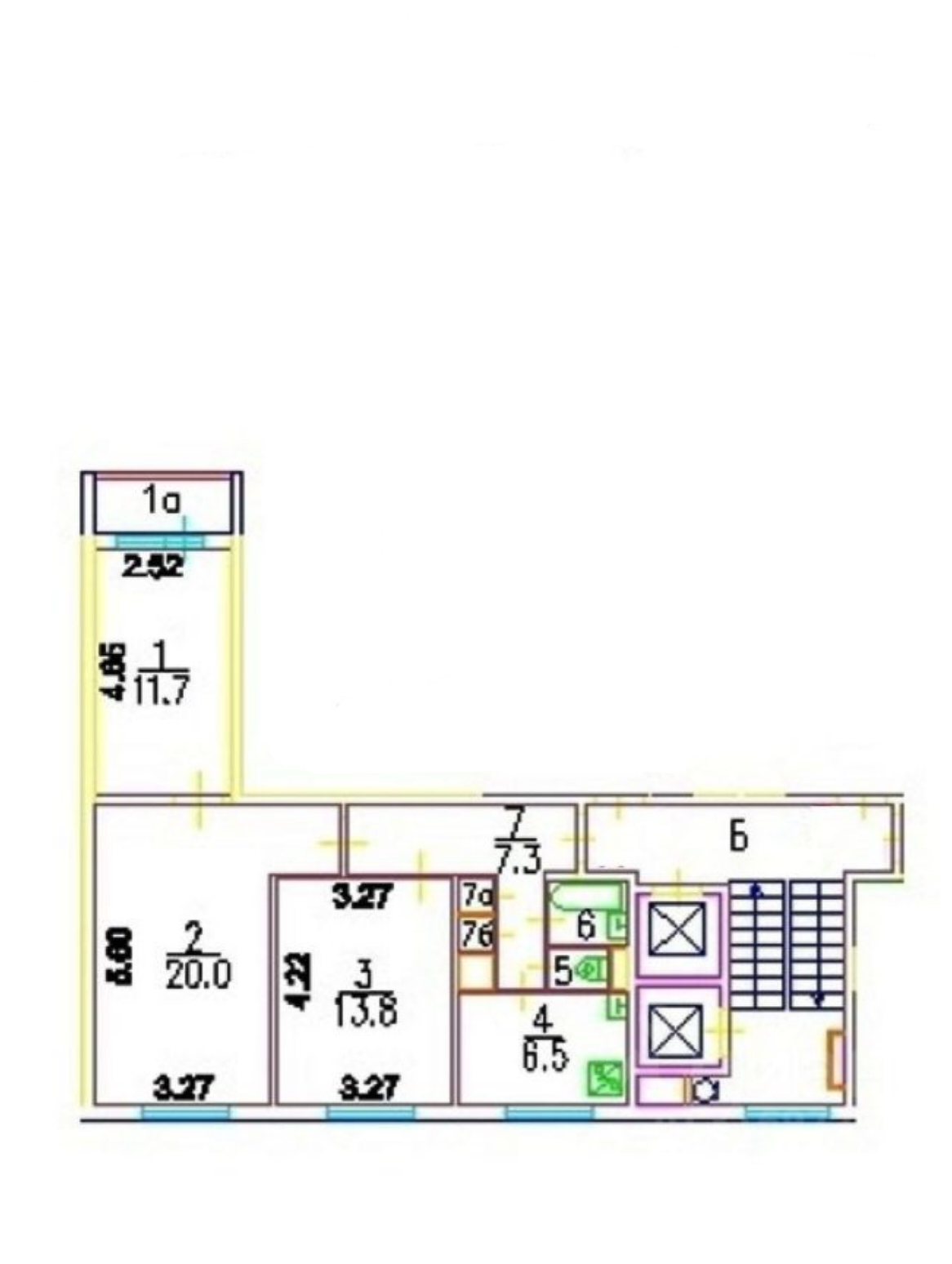 3 комн. квартира, 65 м², 8 этаж 