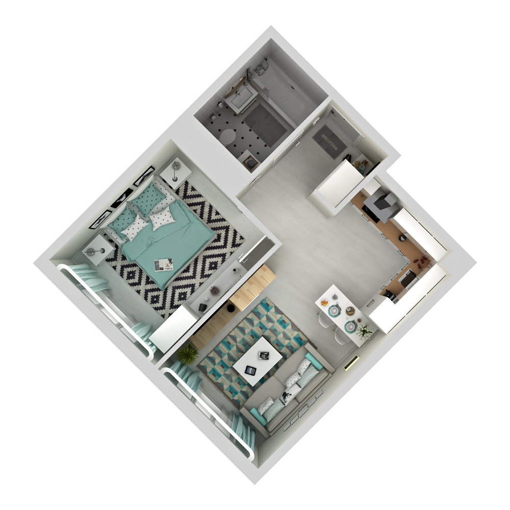 1 комн. квартира, 32.7 м², 18 этаж 