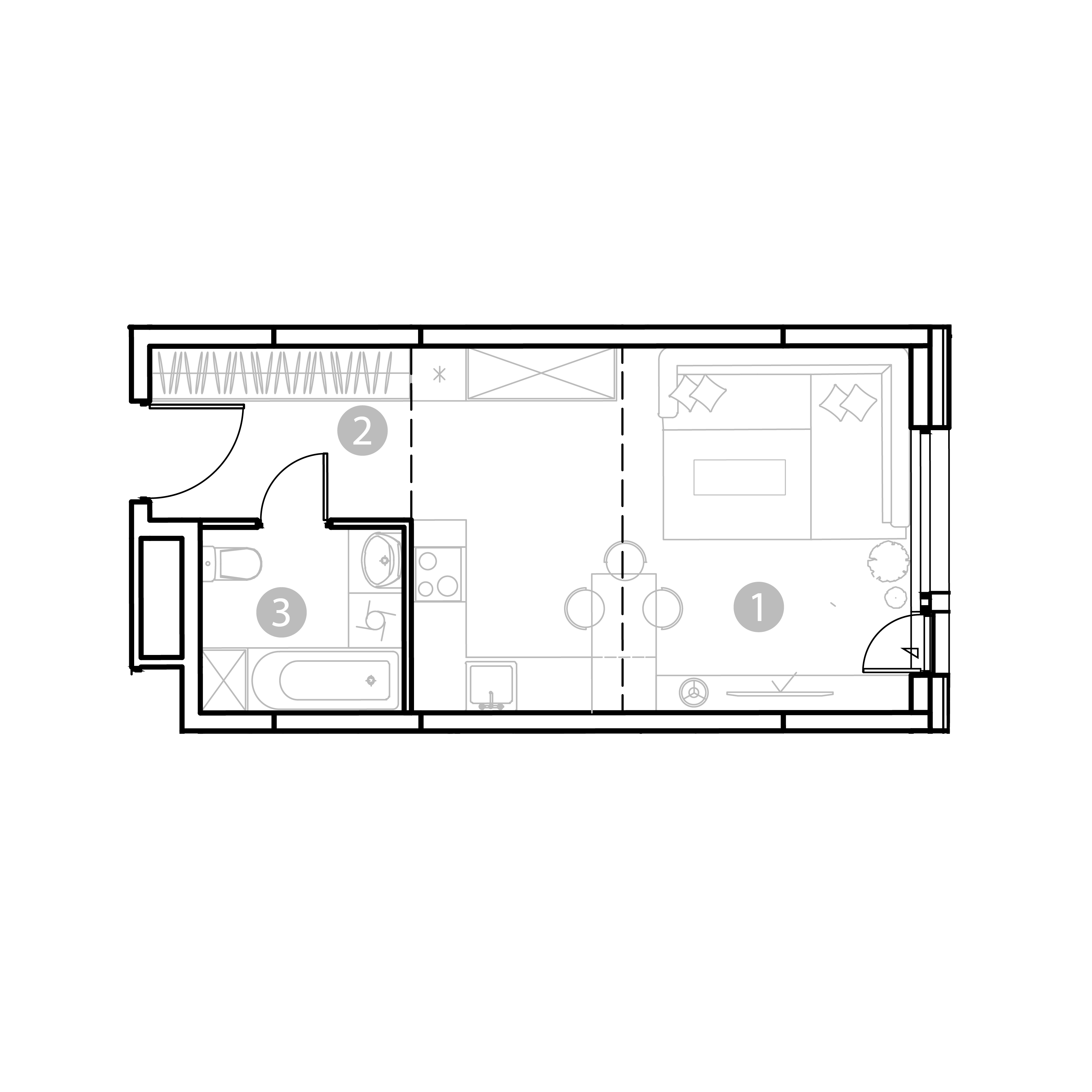 студия, 30.9 м², 9 этаж 