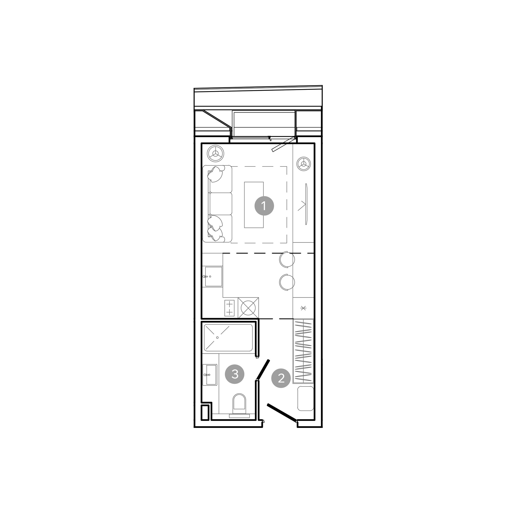 студия, 23.7 м², 2 этаж 