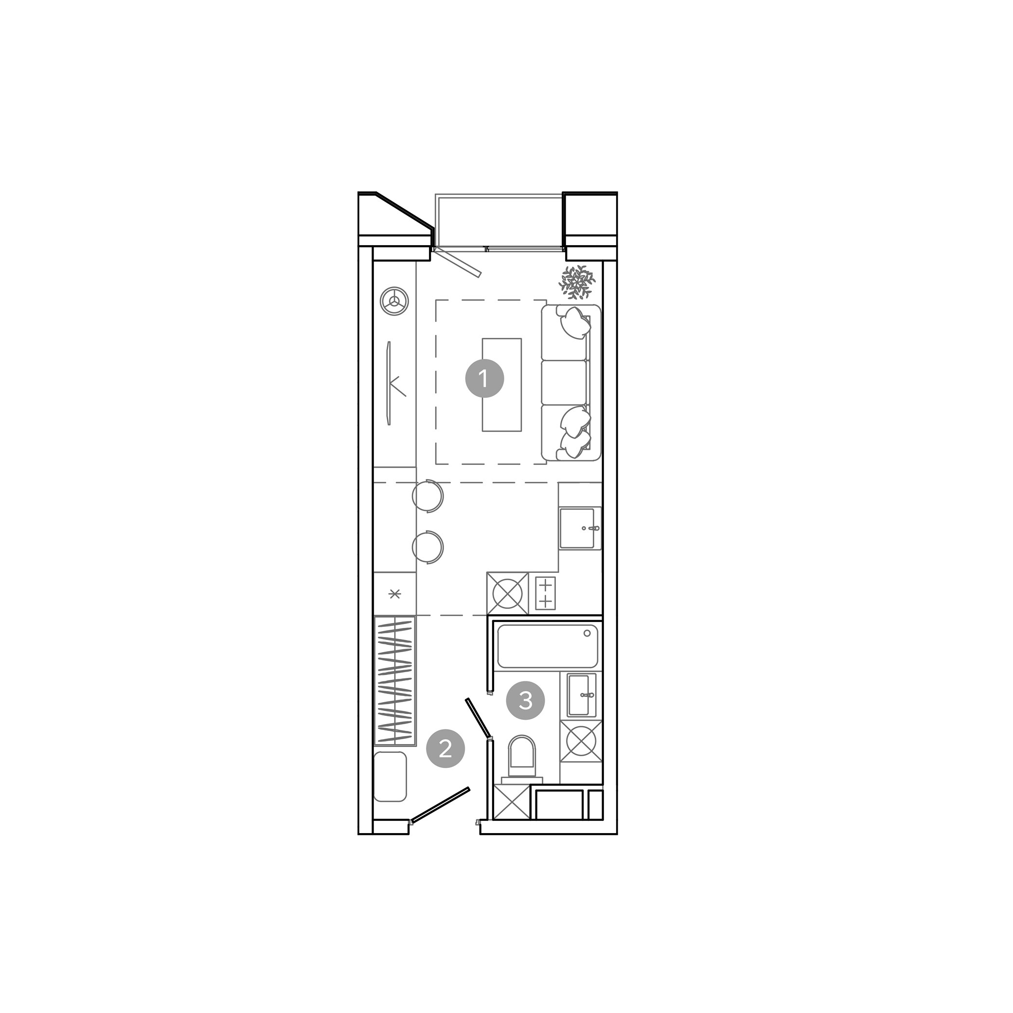 студия, 23.7 м², 11 этаж 