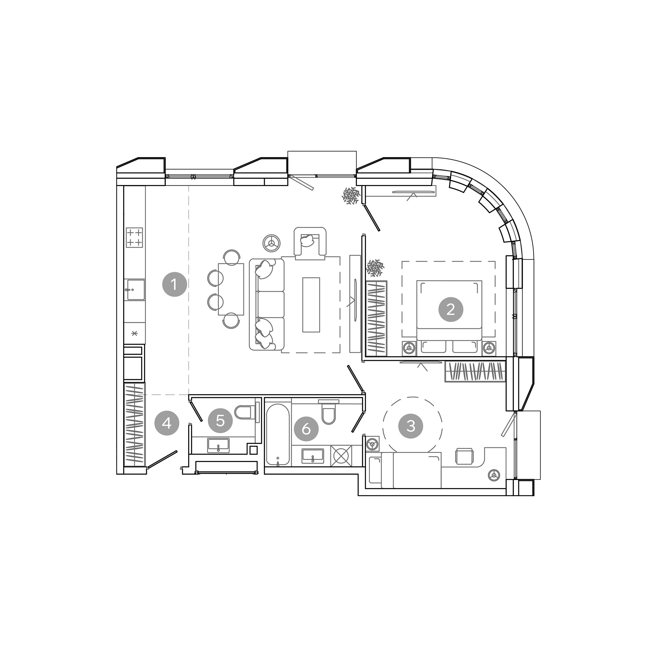 3 комн. квартира, 80.1 м², 10 этаж 