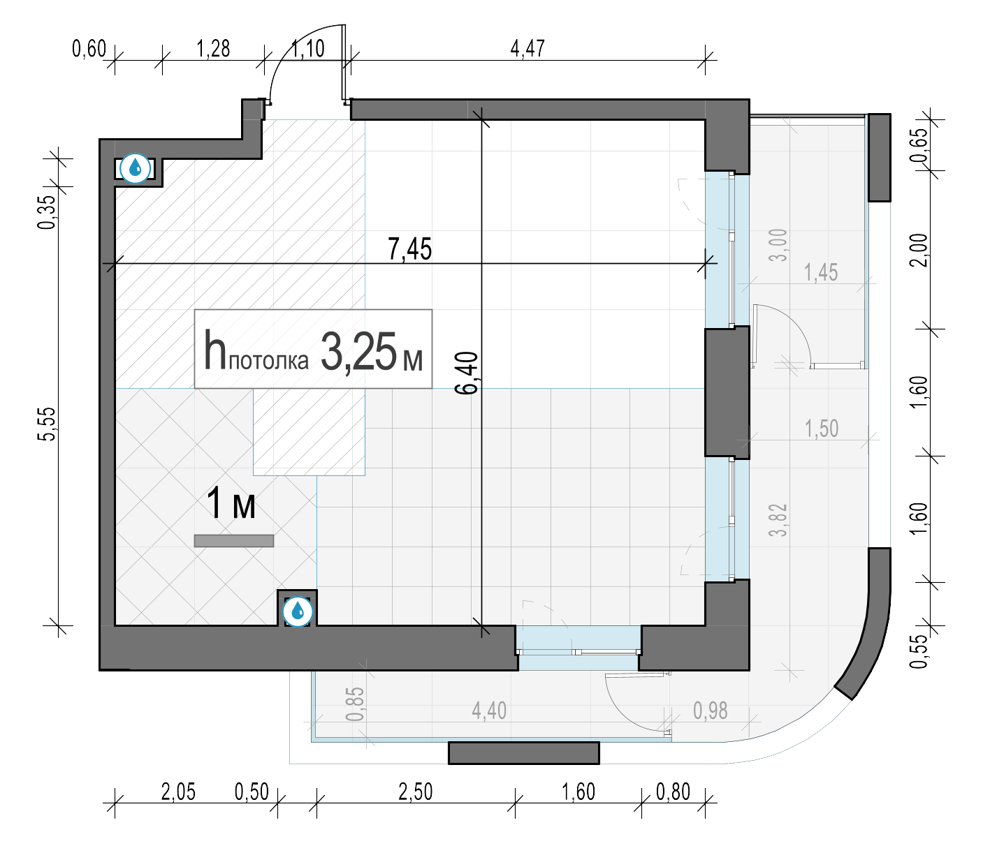 1 комн. квартира, 52.7 м², 3 этаж 