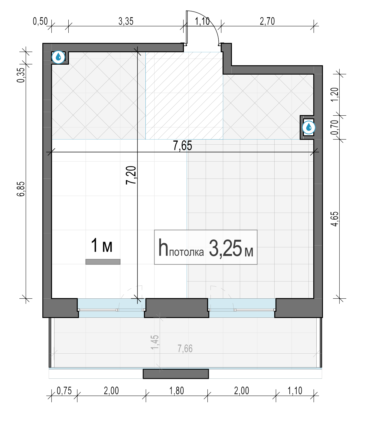1 комн. квартира, 57.6 м², 9 этаж 