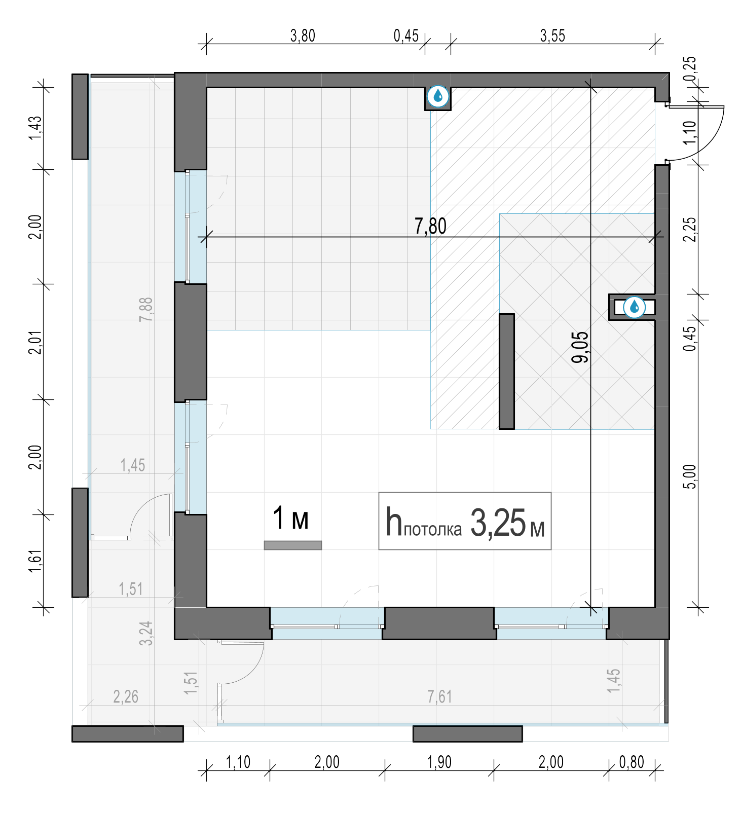 2 комн. квартира, 82.2 м², 5 этаж 