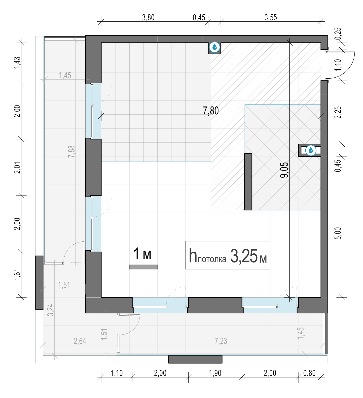 2 комн. квартира, 82.3 м², 9 этаж 