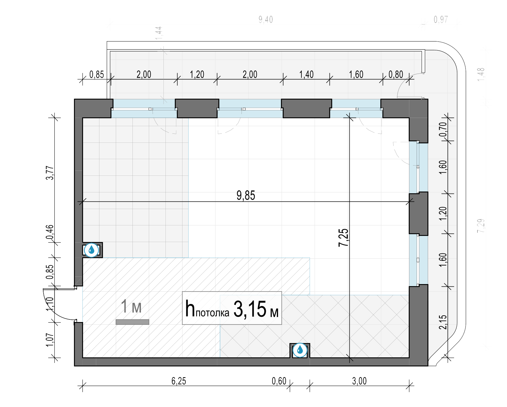 2 комн. квартира, 77.9 м², 9 этаж 