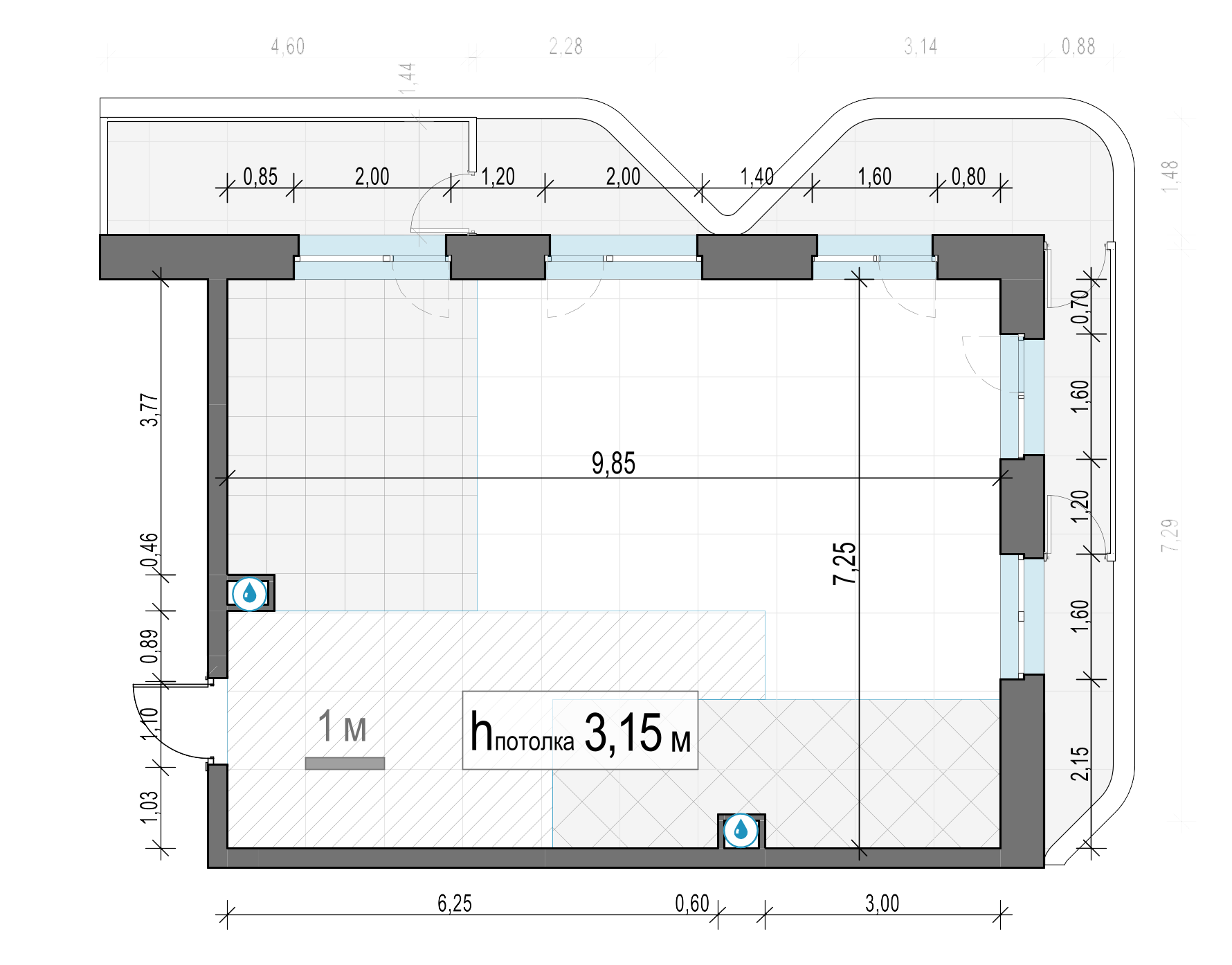 2 комн. квартира, 78.7 м², 8 этаж 