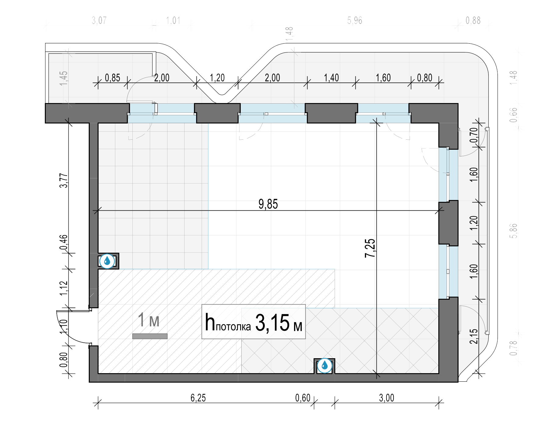 2 комн. квартира, 77.8 м², 12 этаж 
