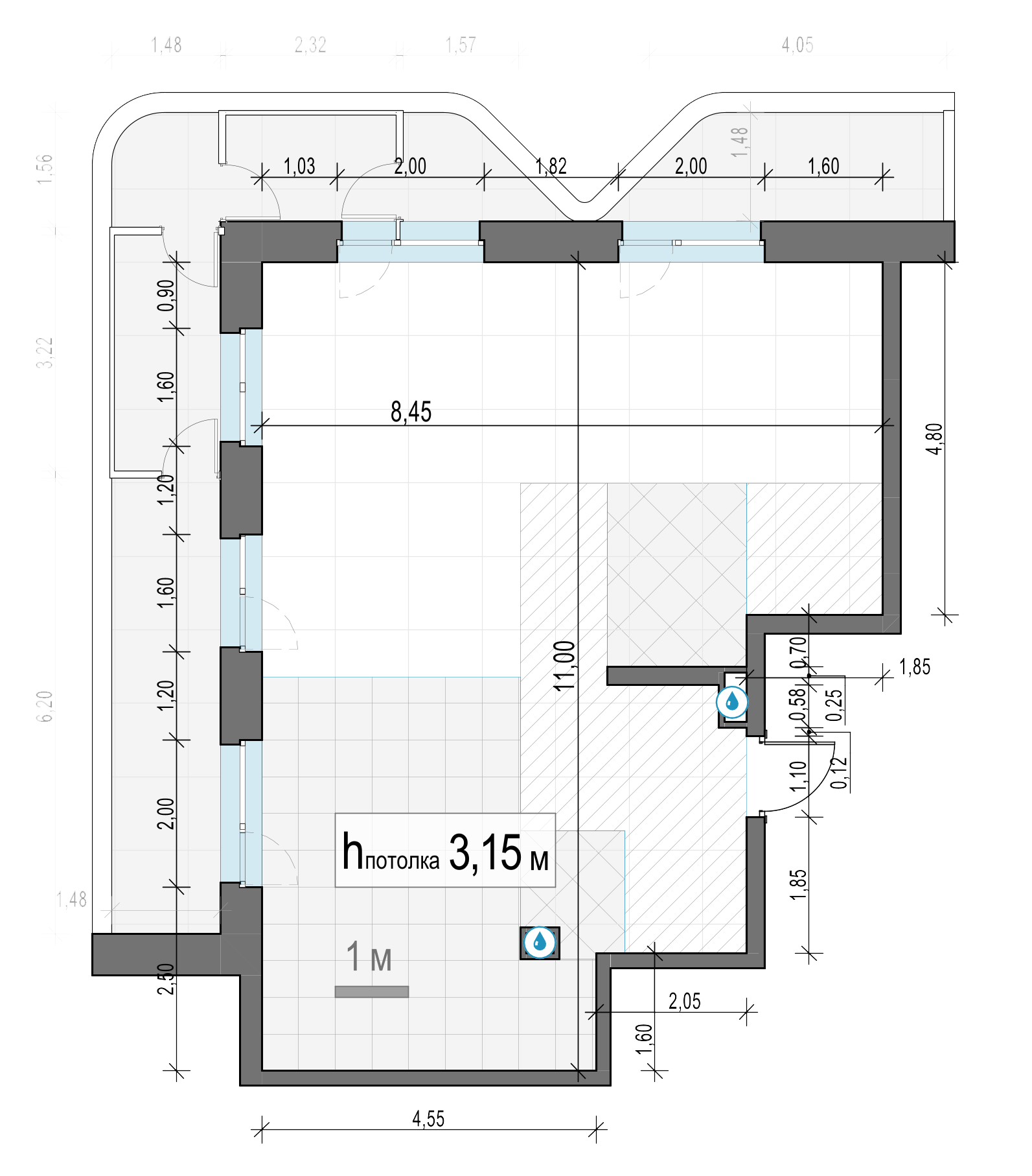3 комн. квартира, 88.8 м², 15 этаж 