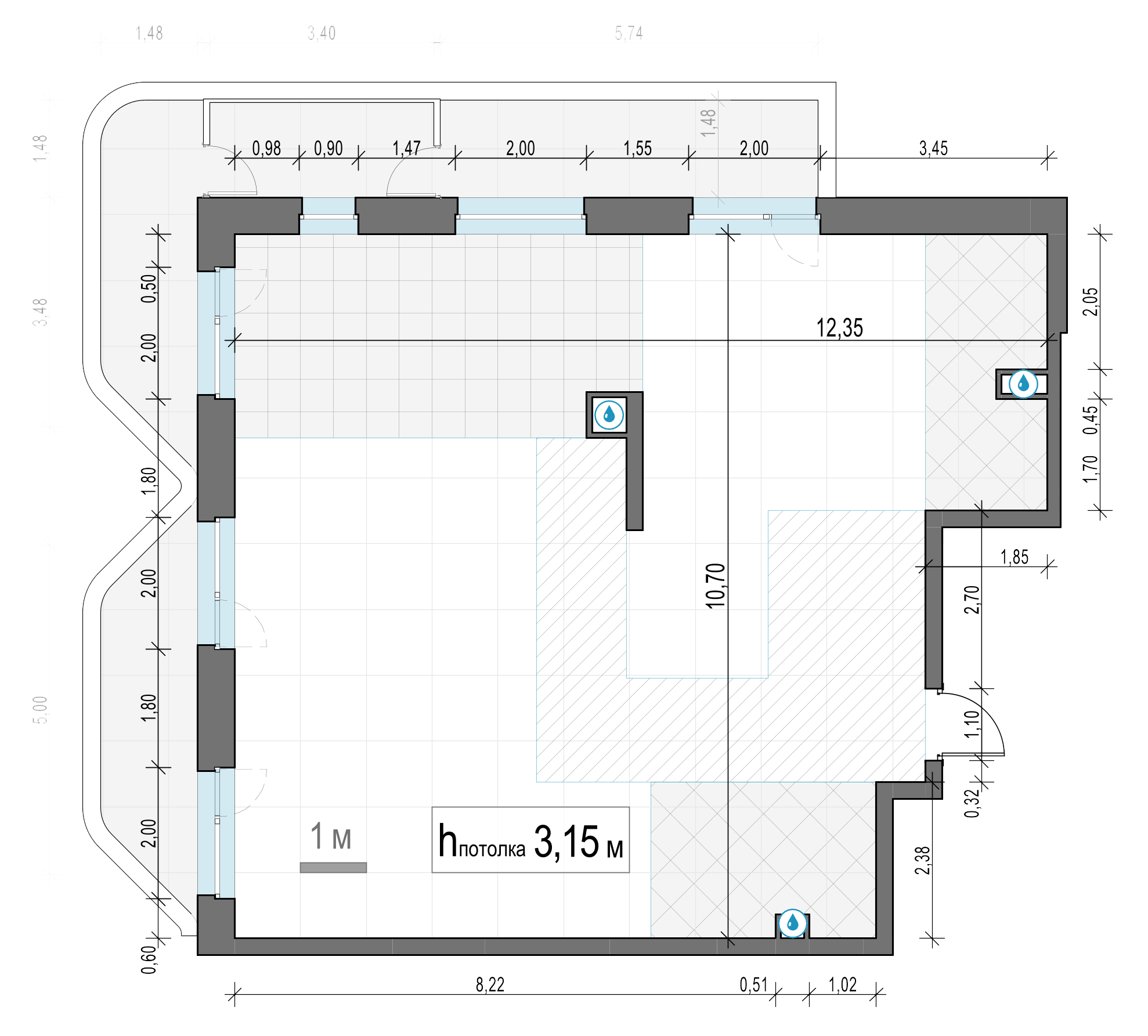 3 комн. квартира, 123.7 м², 3 этаж 