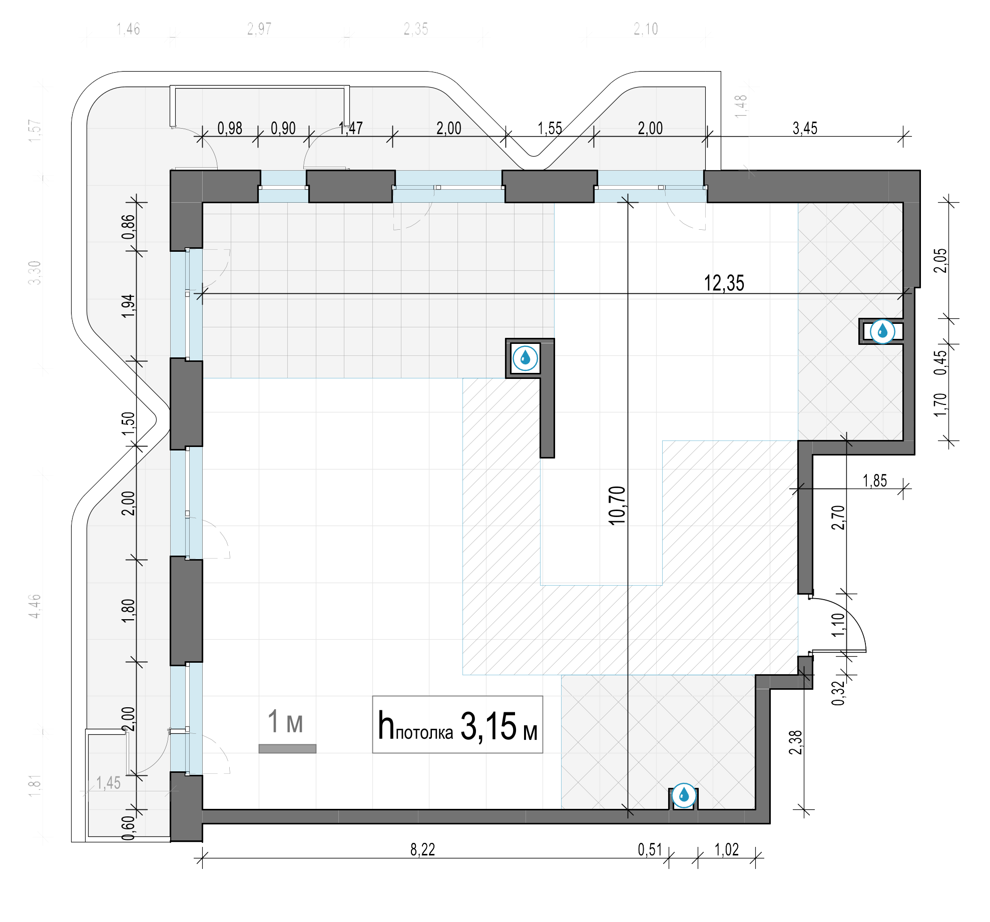 3 комн. квартира, 124.4 м², 13 этаж 