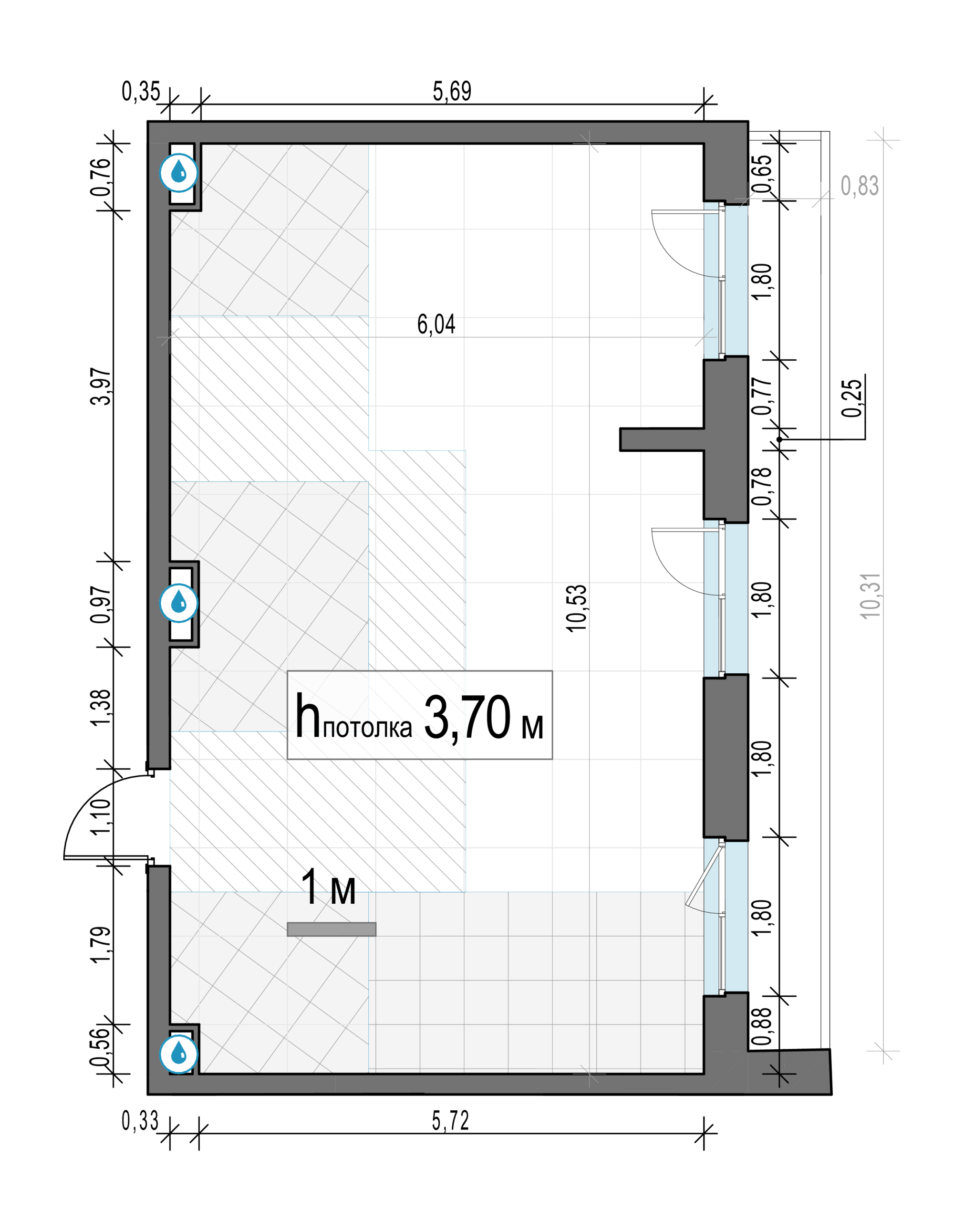 3 комн. квартира, 64.9 м², 14 этаж 
