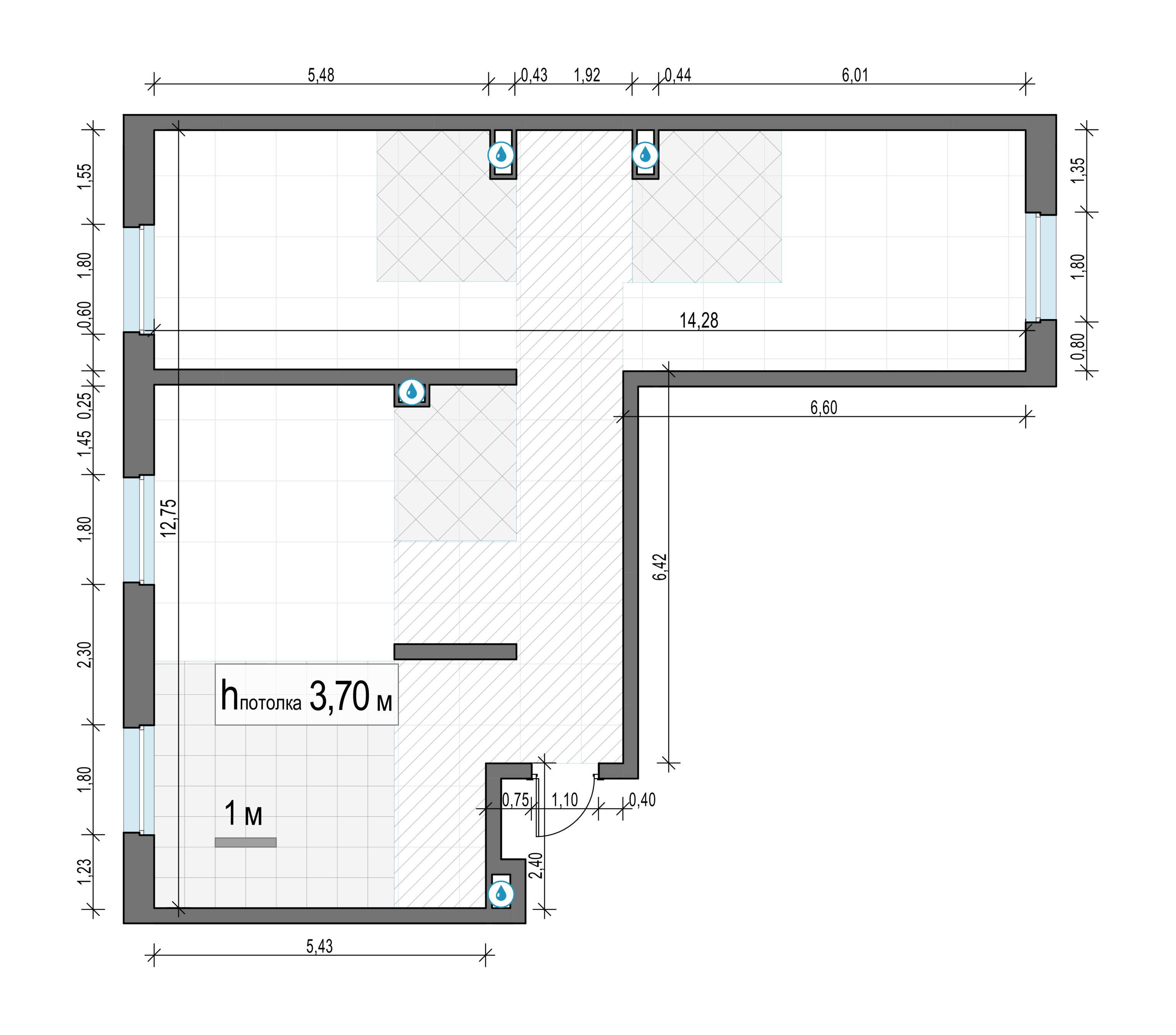 3 комн. квартира, 113.6 м², 14 этаж 