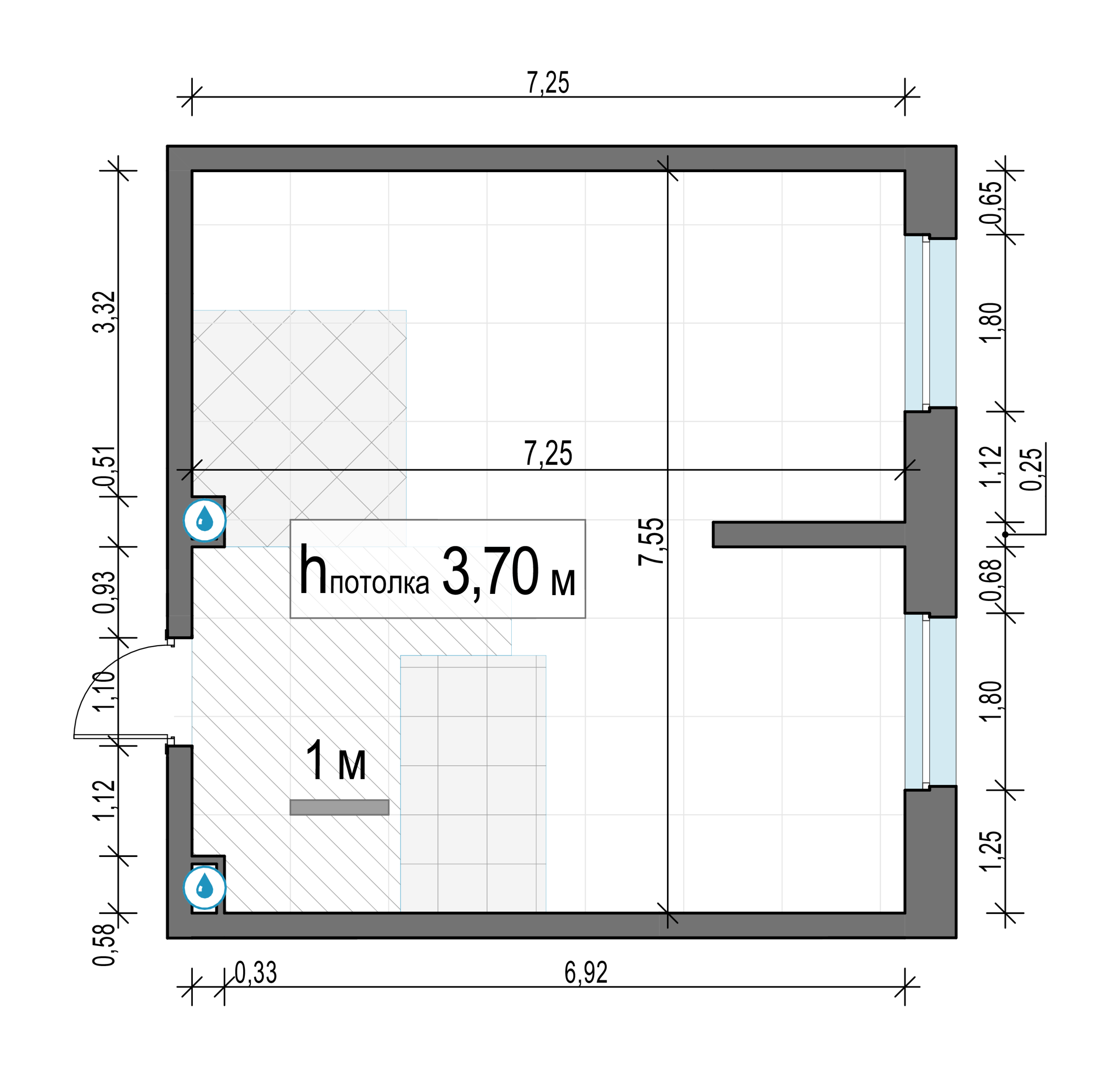 1 комн. квартира, 52 м², 13 этаж 